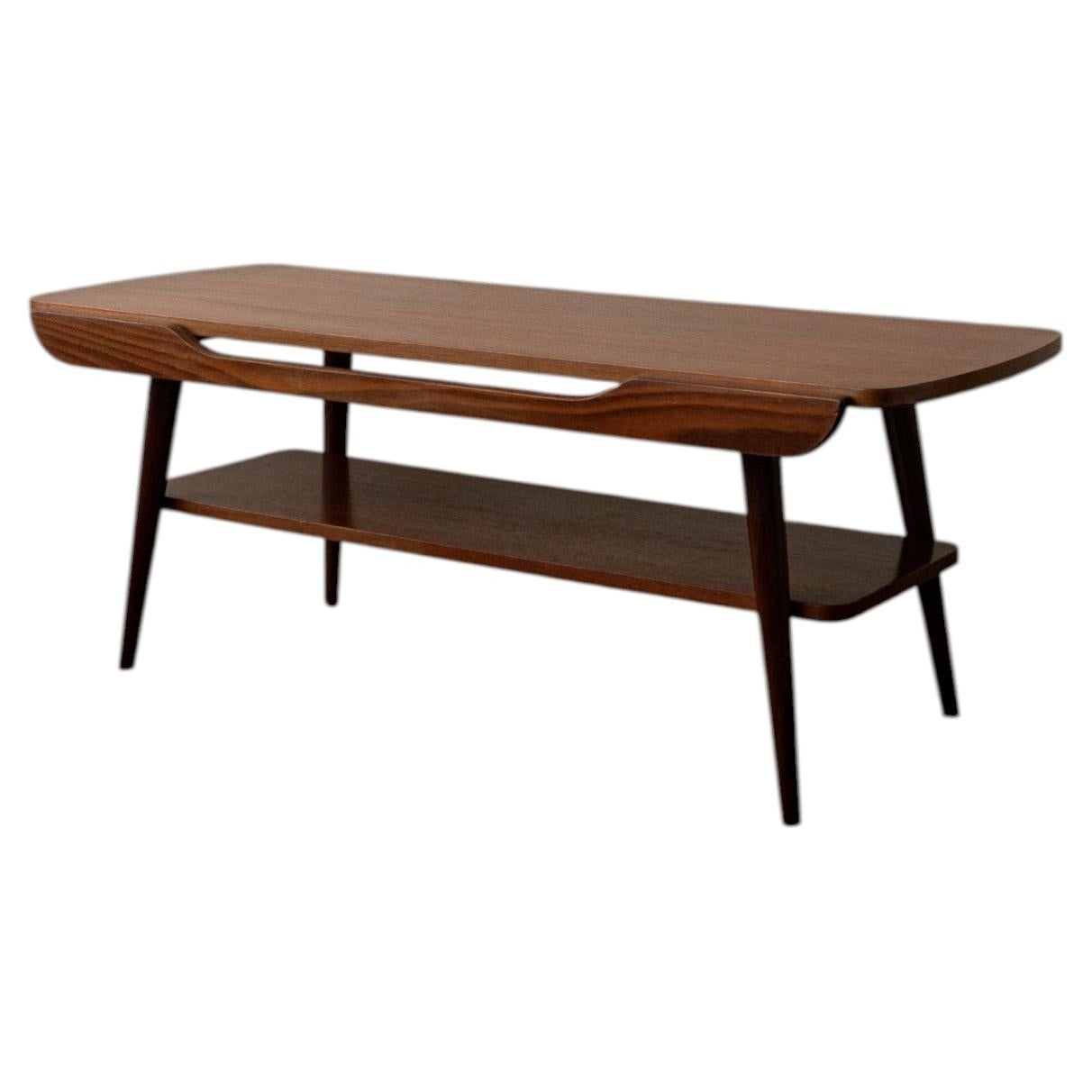 Teak Coffee Table Attributed to Louis van Teeffelen with Reversible Top, 1950s