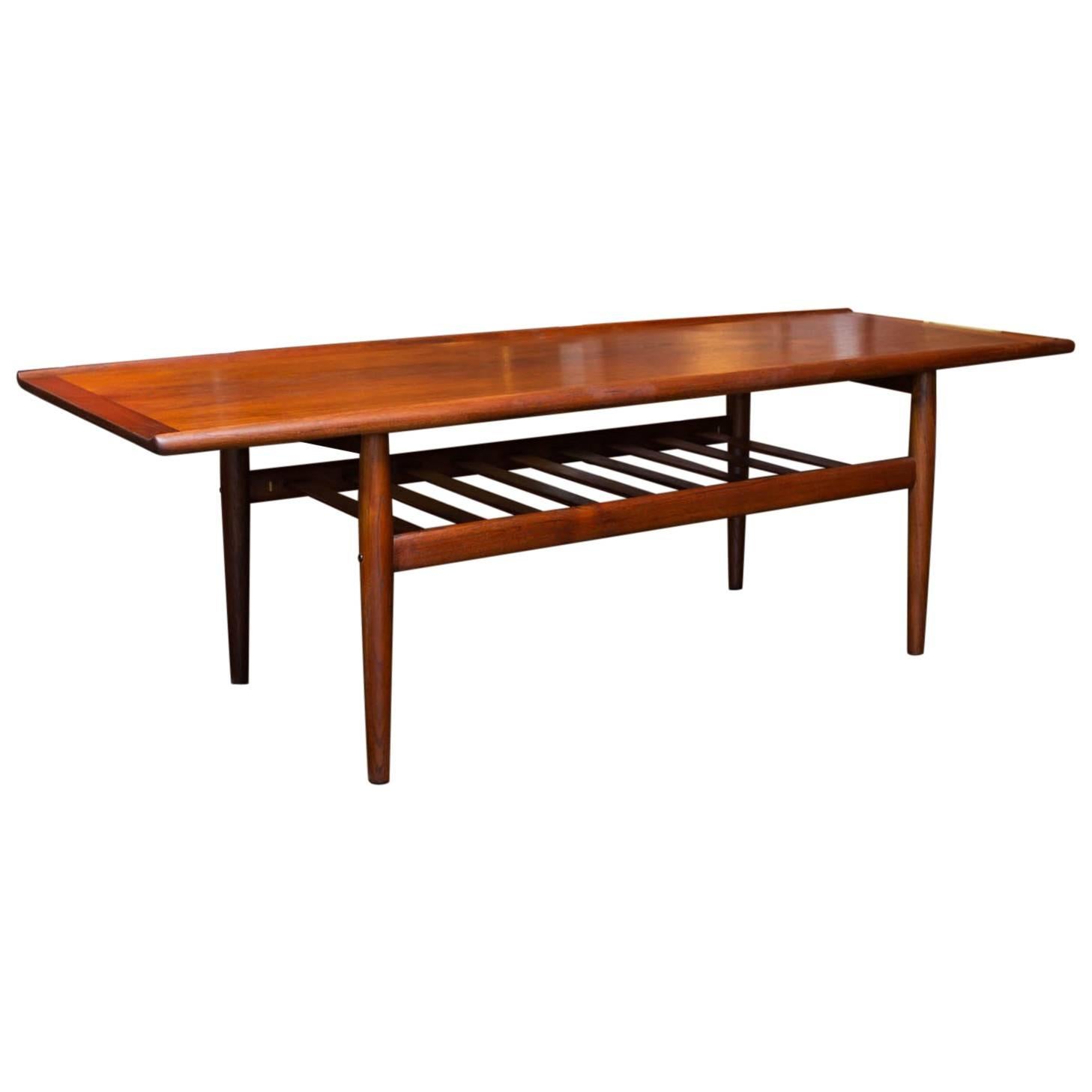 Teak Coffee Table by Grete Jalk, Denmark, 1960s For Sale