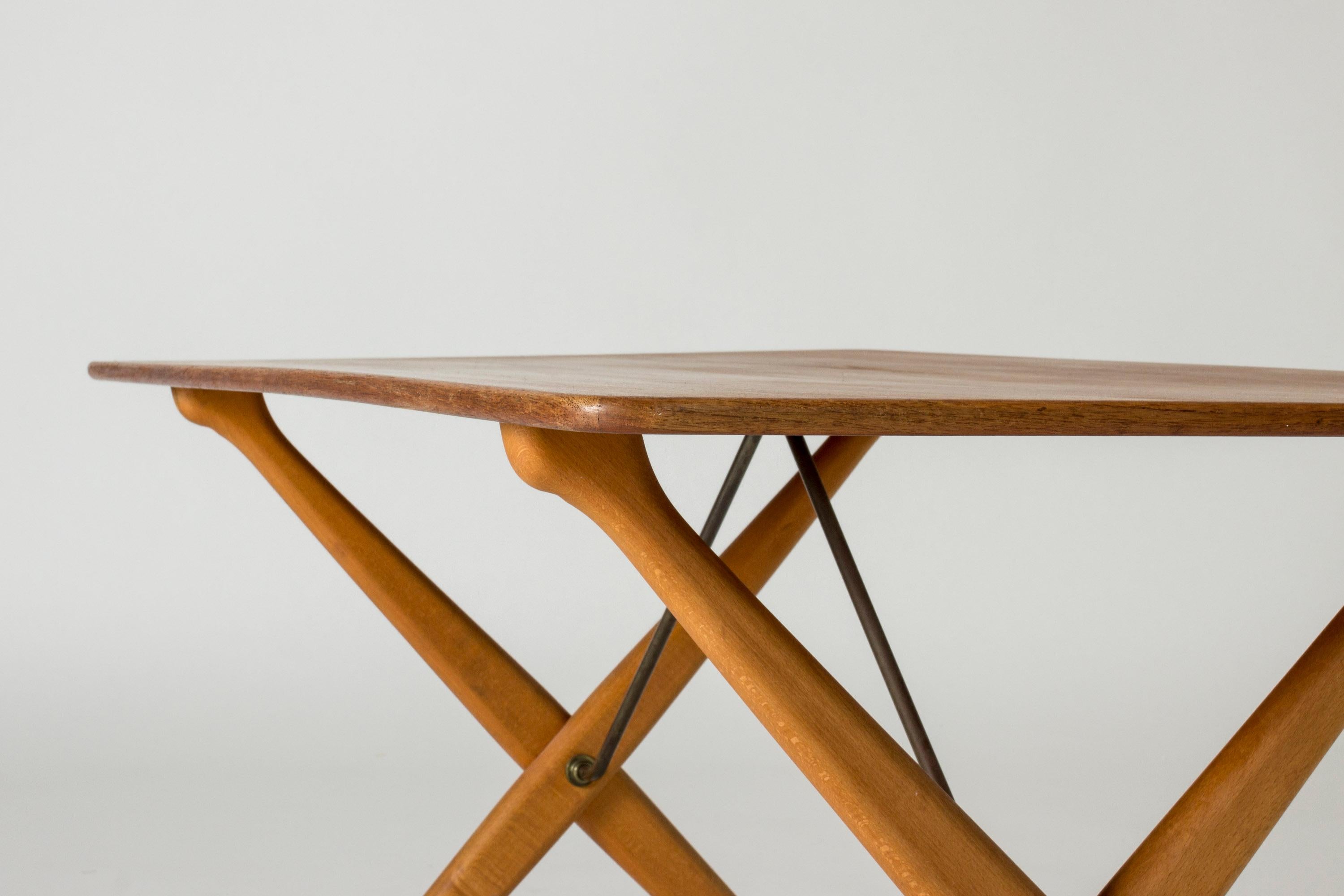 Oak Teak Coffee Table by Hans J. Wegner, Andreas Tuck, Denmark, 1960s
