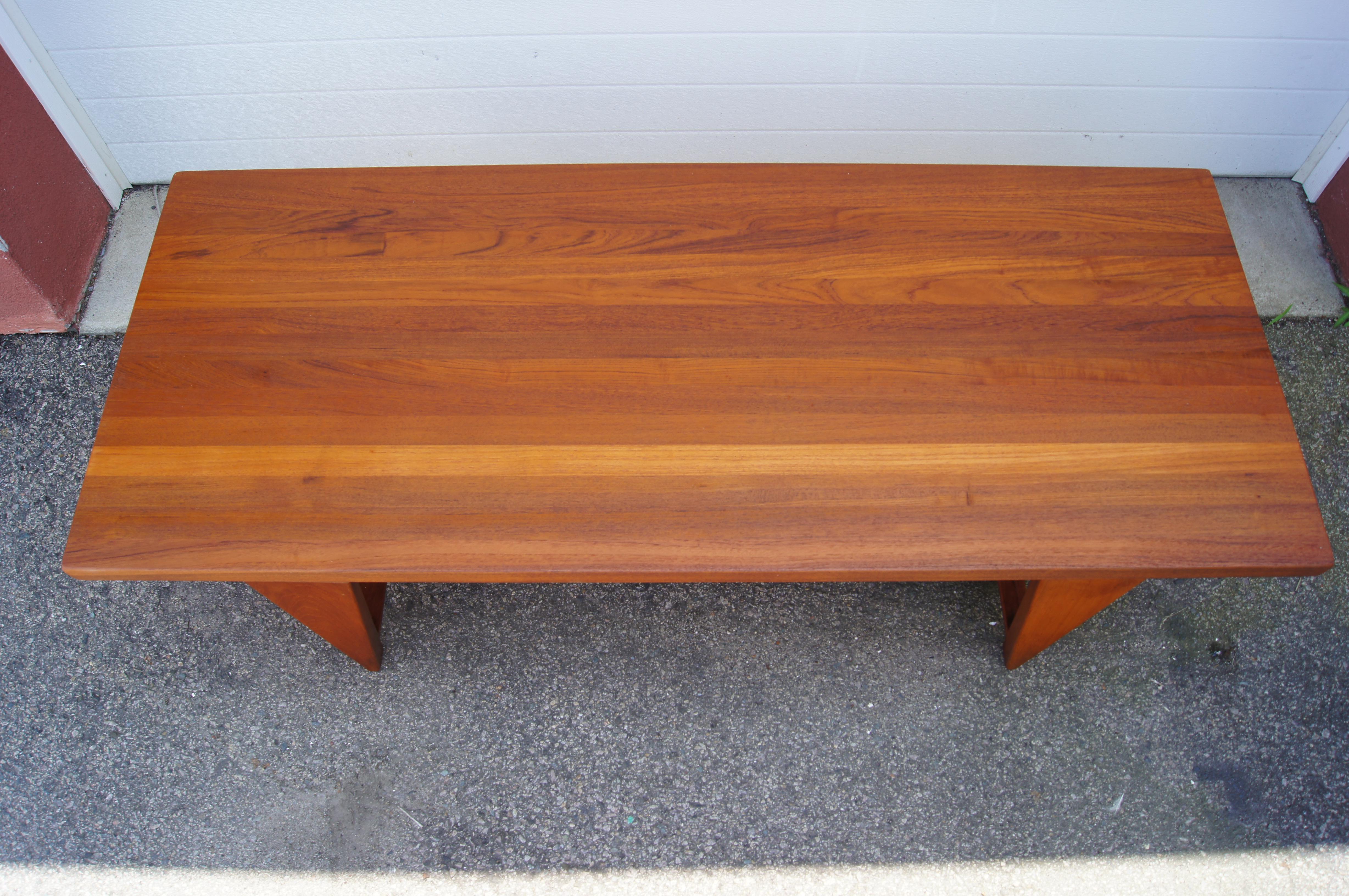 Teak Coffee Table by Illum Wikkelsø for A. Mikael Laursen In Good Condition For Sale In Dorchester, MA
