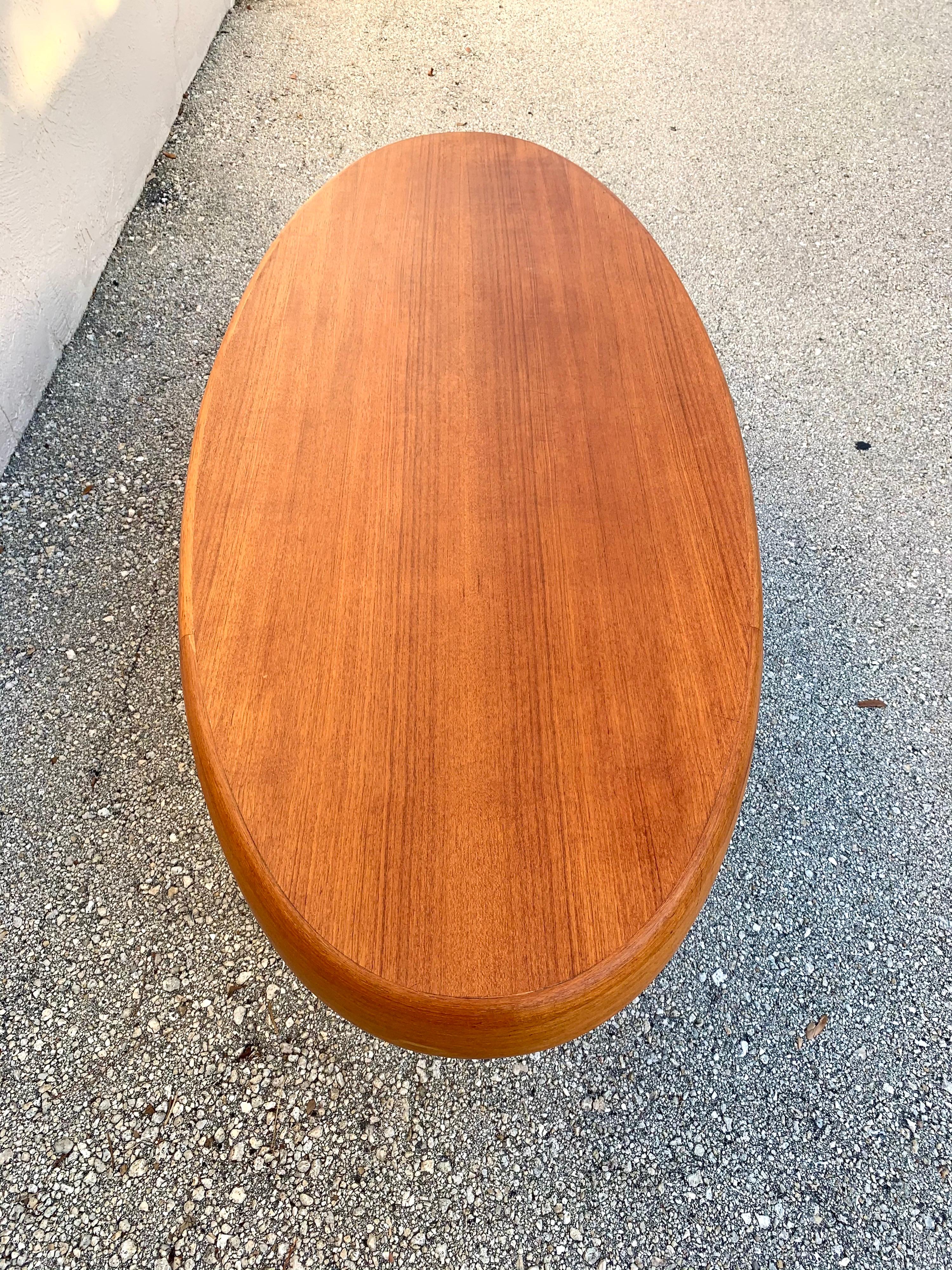 Mid-Century Modern Teak Coffee Table by Johannes Andersen, Danish Design, Refinished