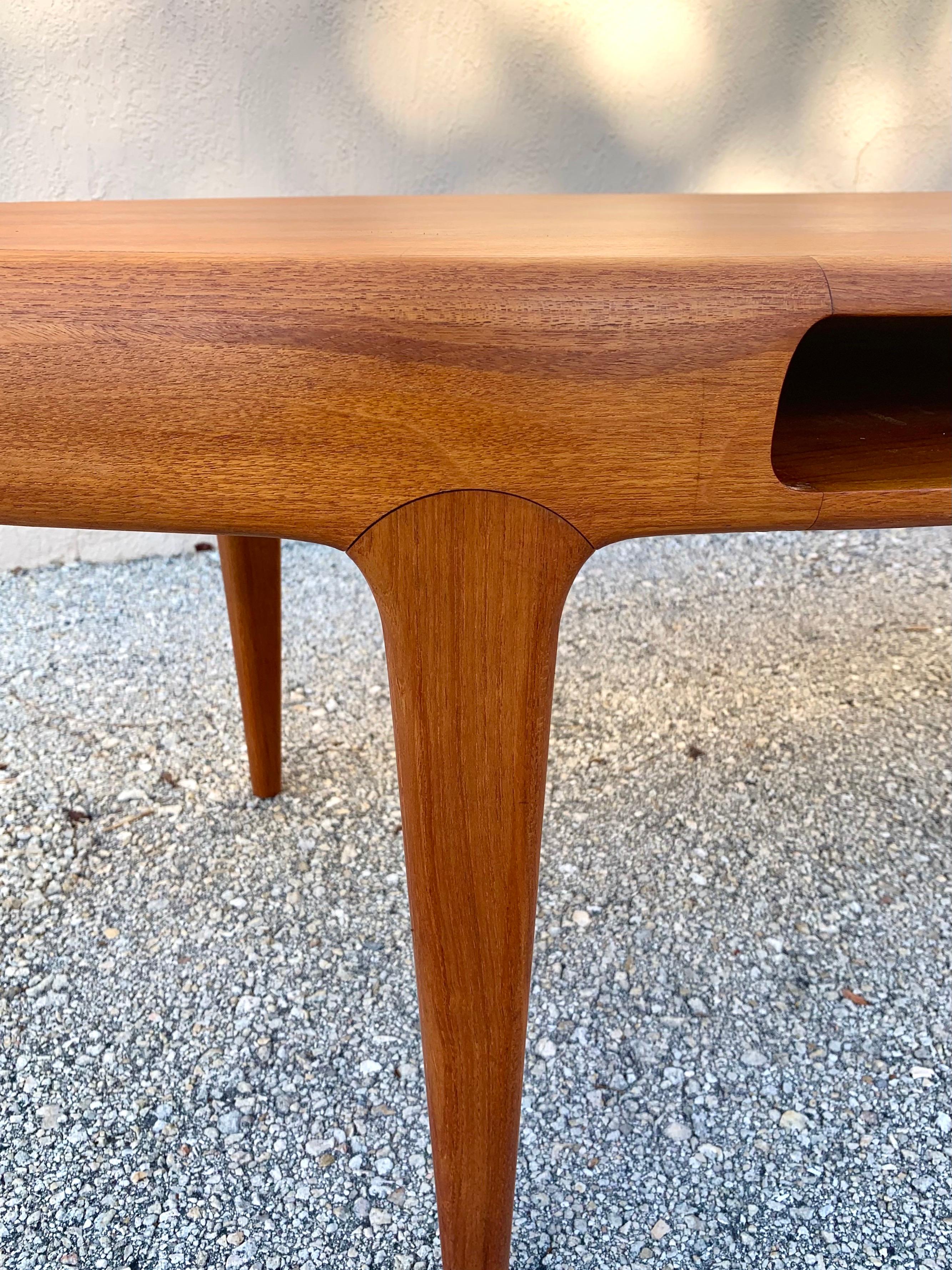 Teak Coffee Table by Johannes Andersen, Danish Design, Refinished 1