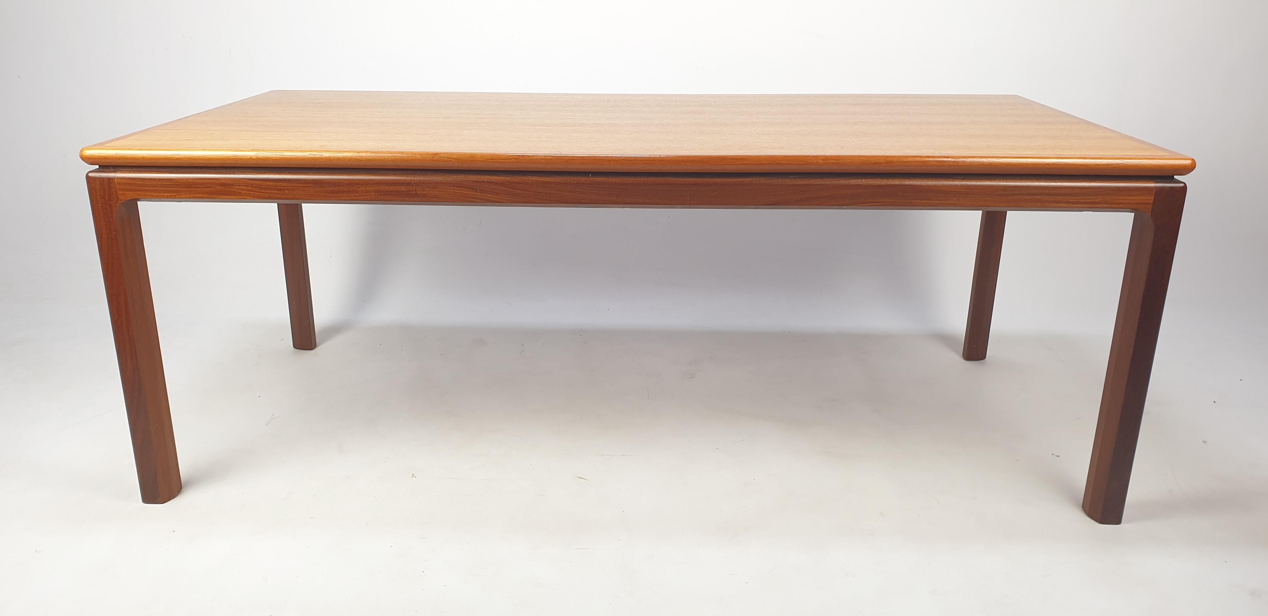 Hand-Crafted Teak Coffee Table by Kai Kristiansen for Aksel Kjersgaard, 1970's For Sale