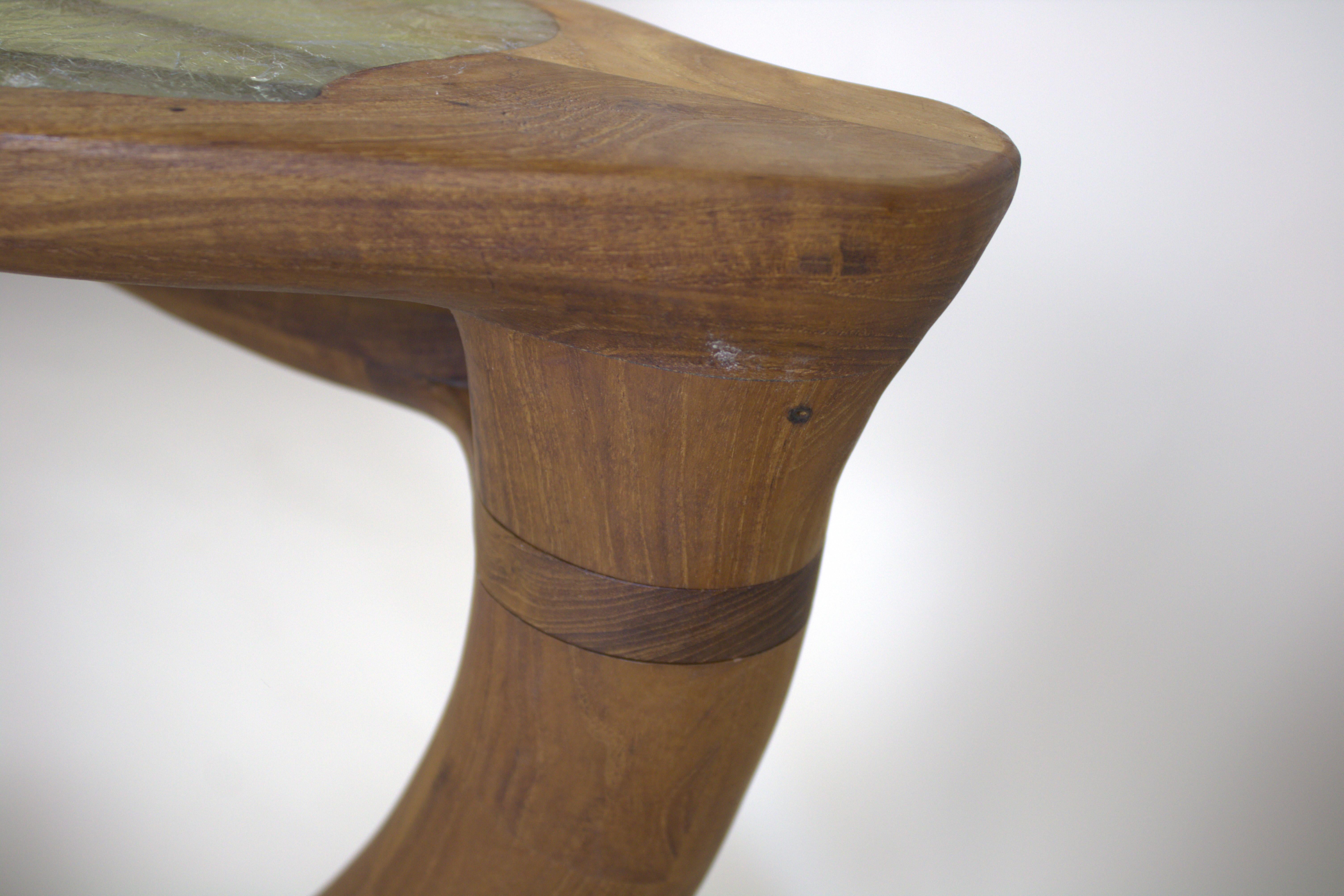 Table basse en teck Cicade Design en vente 6