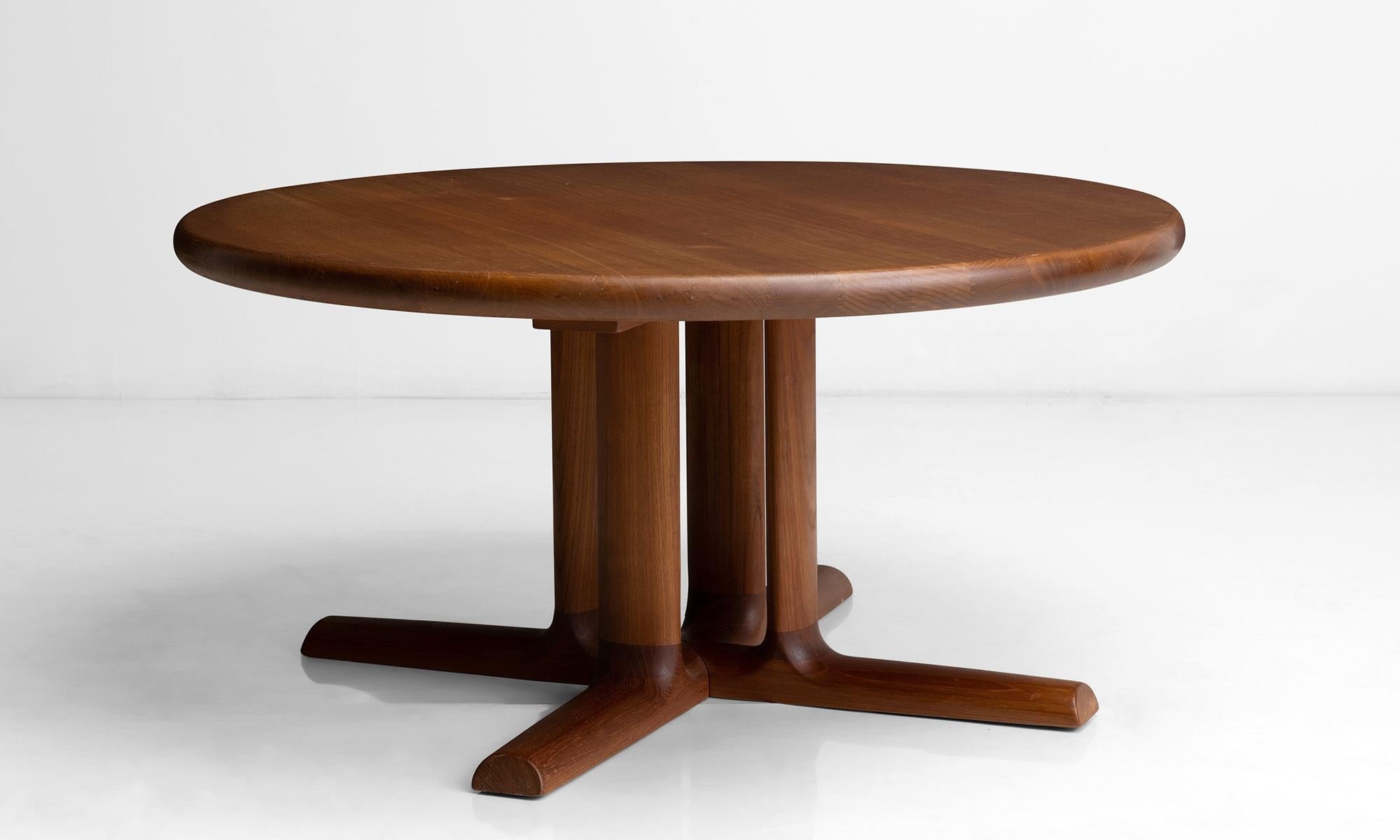 Teak coffee table

Denmark circa 1960

Round table constructed in solid teak by Dyrlund, with maker's mark.

Measures: 40