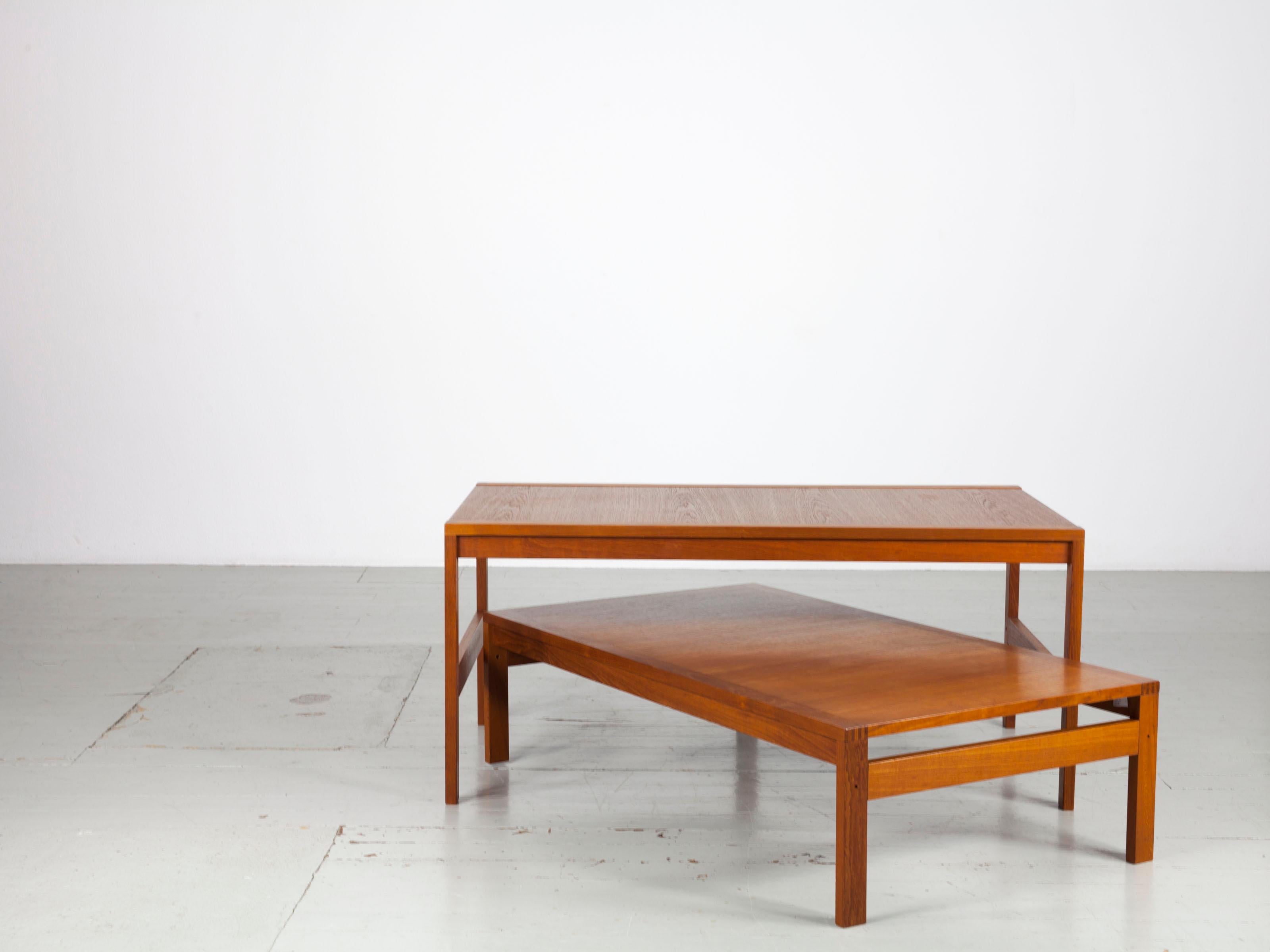 Teak Coffee Table, Designed by Ole Gjerløv-Knudsen and Torben Lind, Denmark 60s For Sale 2