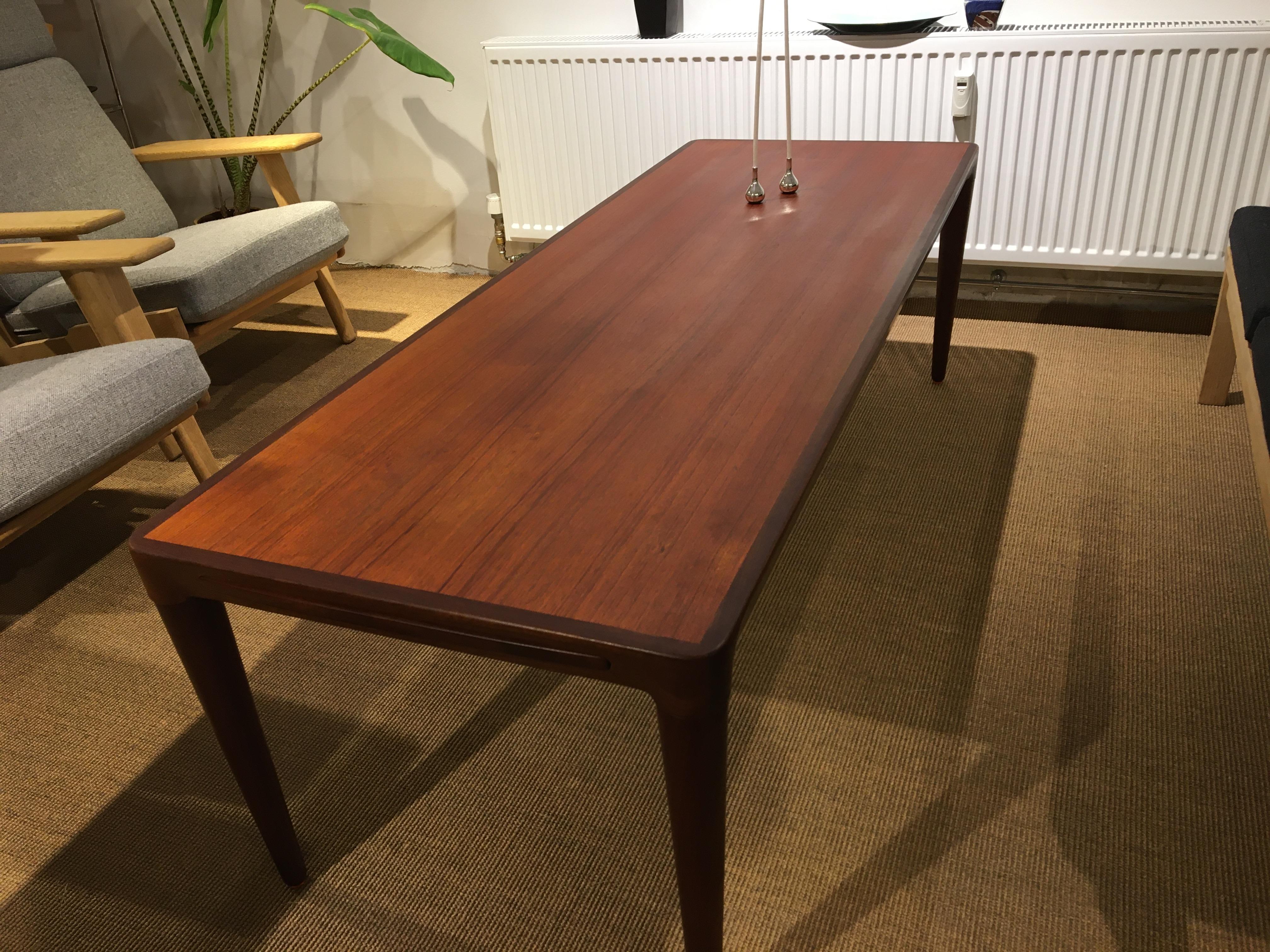 Formica Teak Coffee Table from B.C. Møbler Vejle, 1950s For Sale
