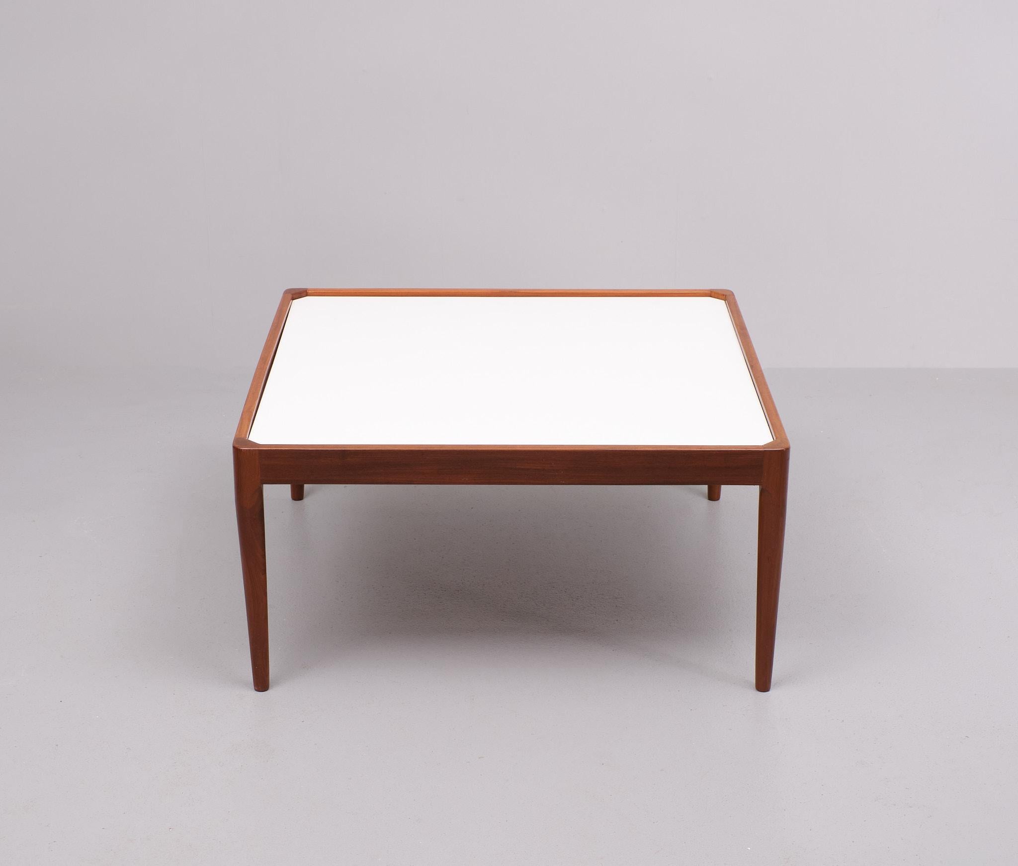 Mid-Century Modern Teak coffee table Laminated top  1960s Scandinavian 