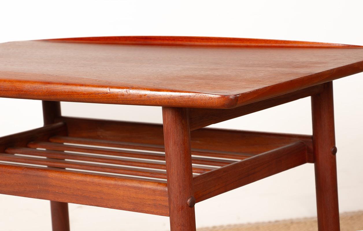 Table basse en teck, sur 2 niveaux, modèle PJ 107 par Grete Jalk, Poul Jeppesen 1960. en vente 8