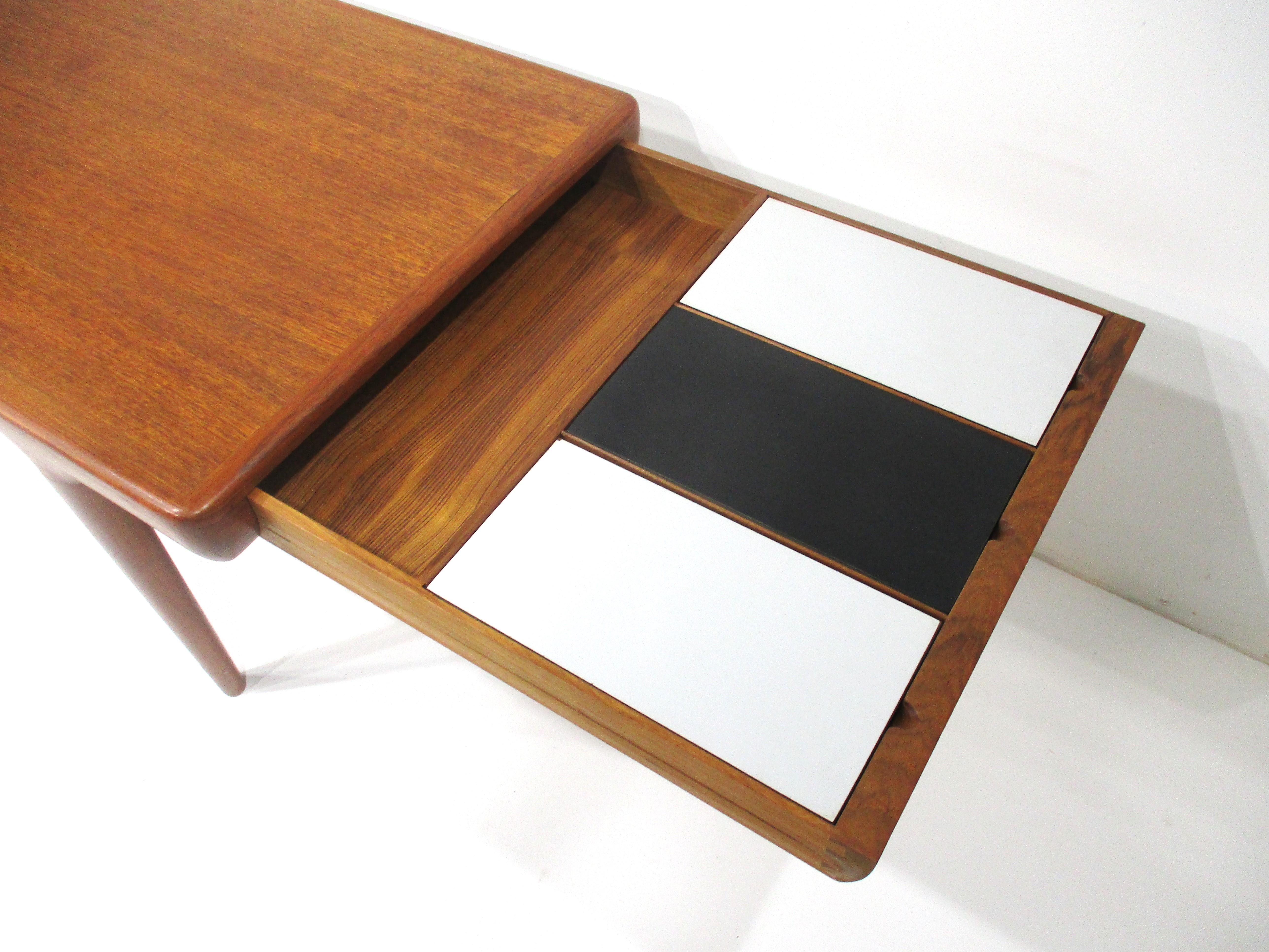 Teak Coffee Table w/ Pull Out Ends by Silkeborg -Johannes Andersen Denmark  2