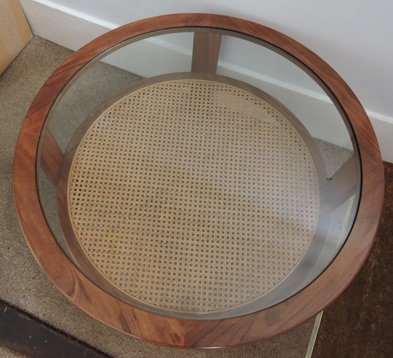 Teak Coffee Table with Cane Shelf by G-Plan, 1970s For 