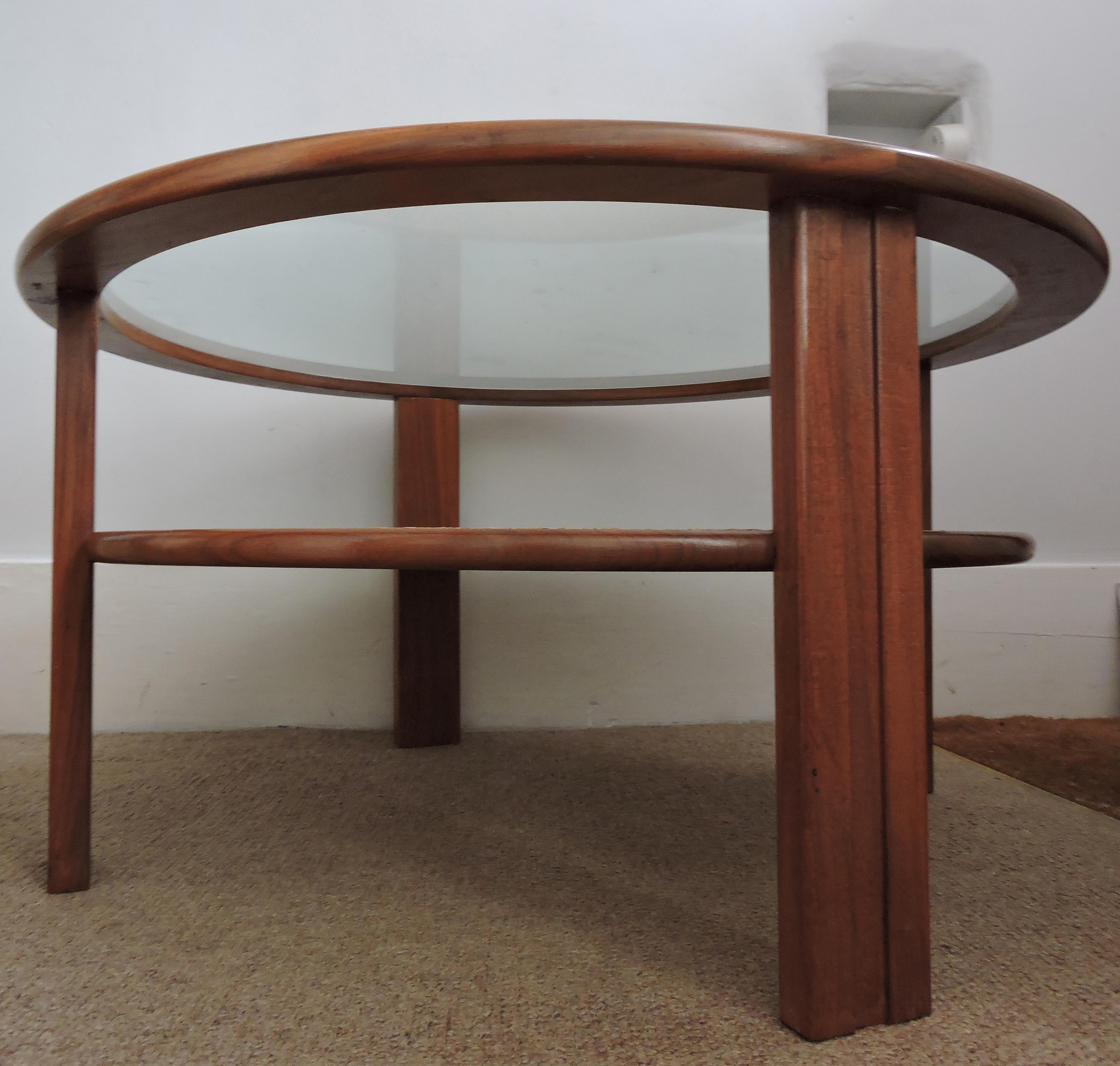 British Teak Coffee Table with Cane Shelf by G-Plan, 1970s For Sale