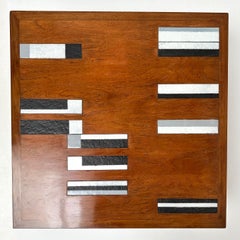 Teak Coffee Table with Ceramic Inlays, Roger Capron, Vallauris 1962