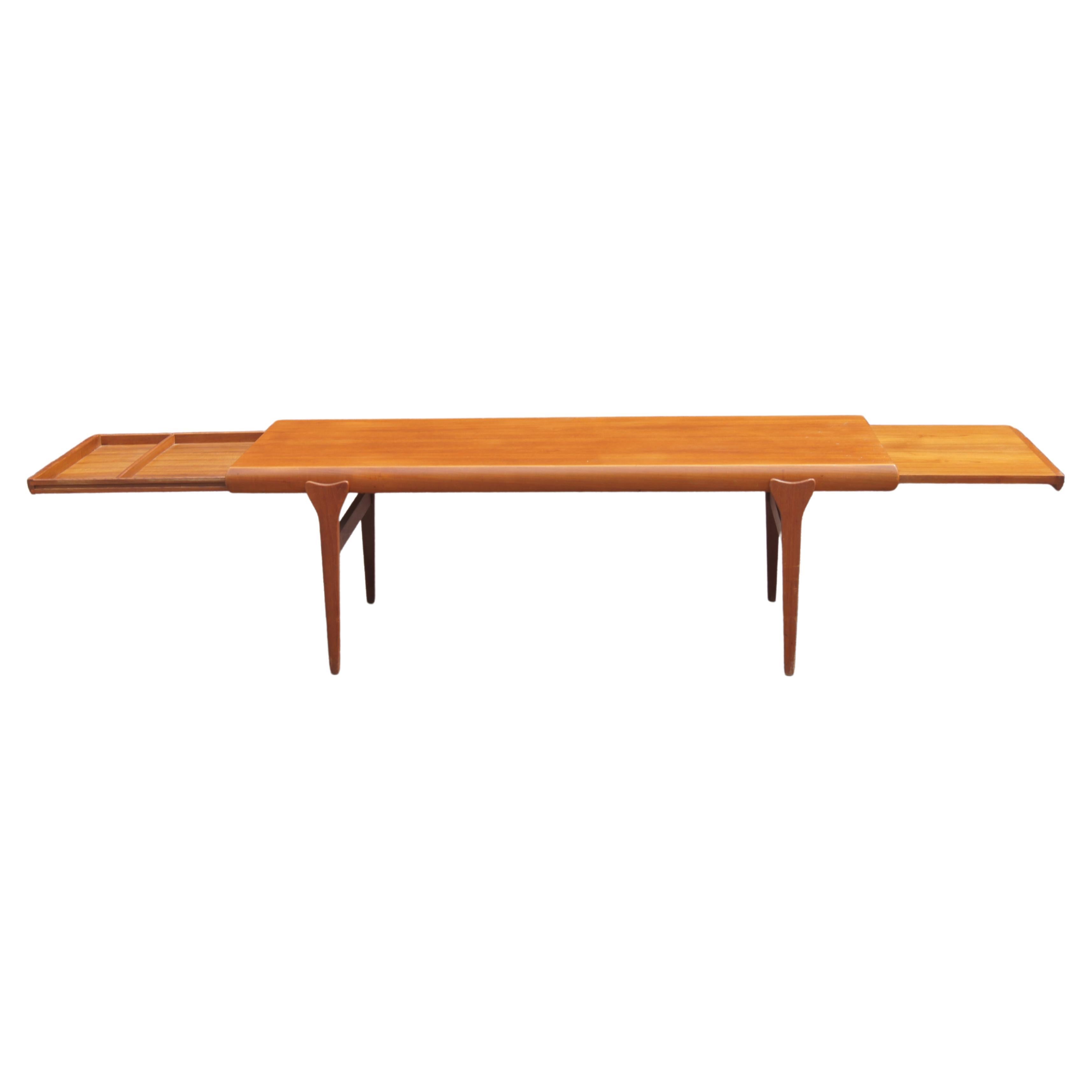Teak Coffee Table with Extensions by Johannes Andersen 