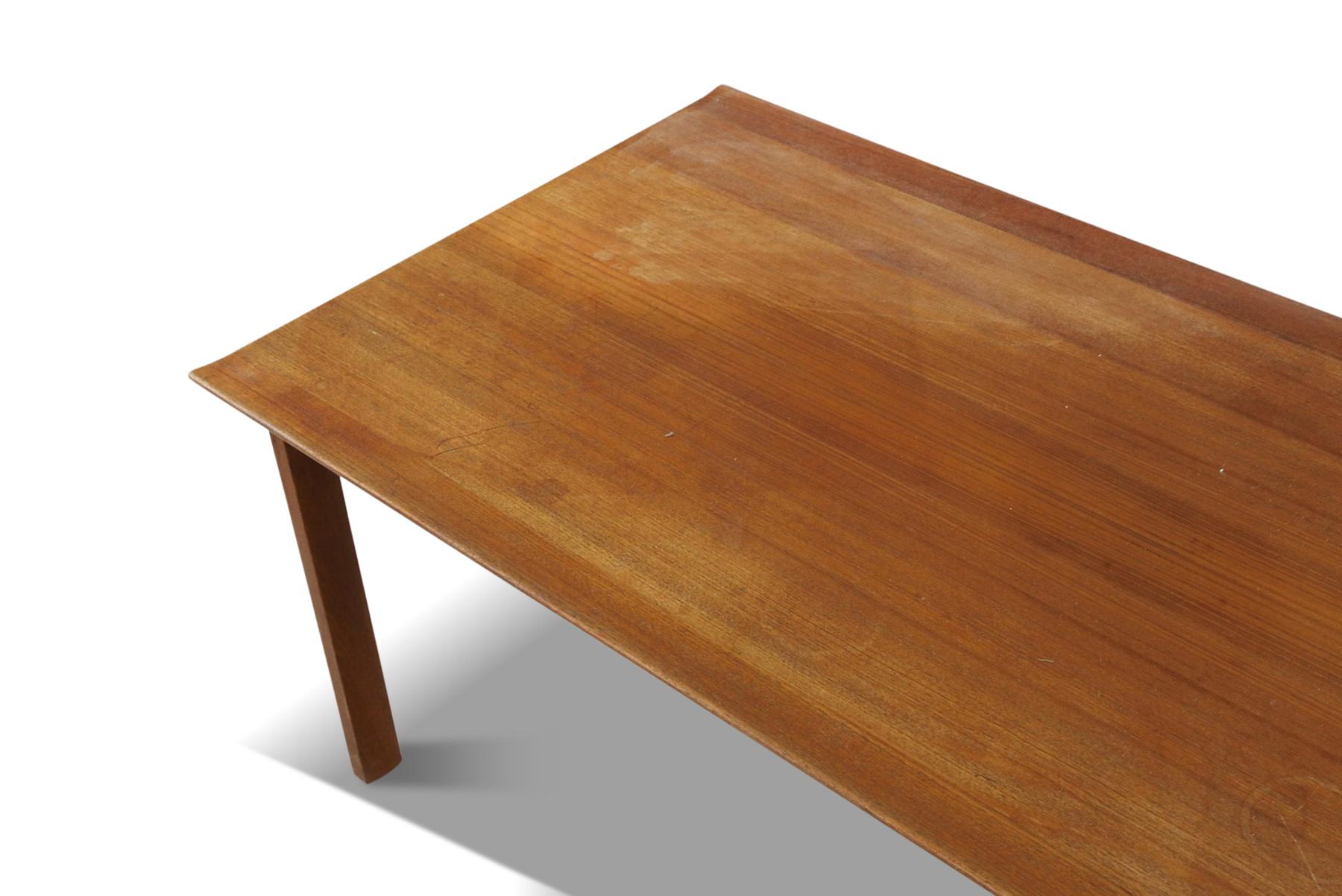 Swedish Teak Coffee Table with Pull Out Chess Board by Tove + Edvard Kindt Larsen For Sale