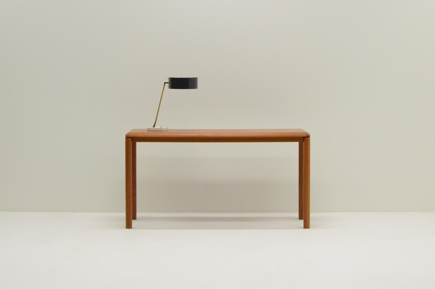 Mid-Century Modern Teak console table by Sannemann, 1970s Denmark.