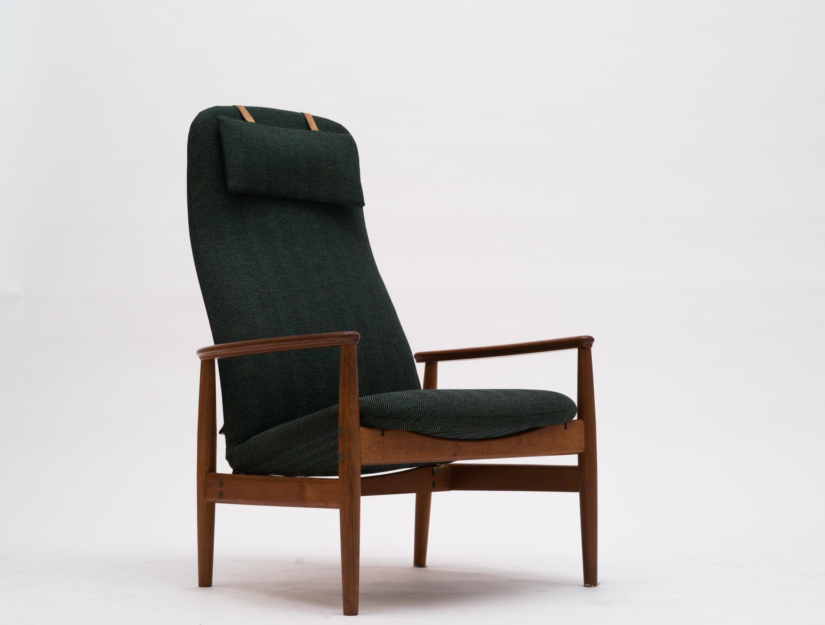 Teak Contour Armchair by Alf Svensson for Ljungs Industrier, Sweden, 1950s In Good Condition In Barcelona, ES