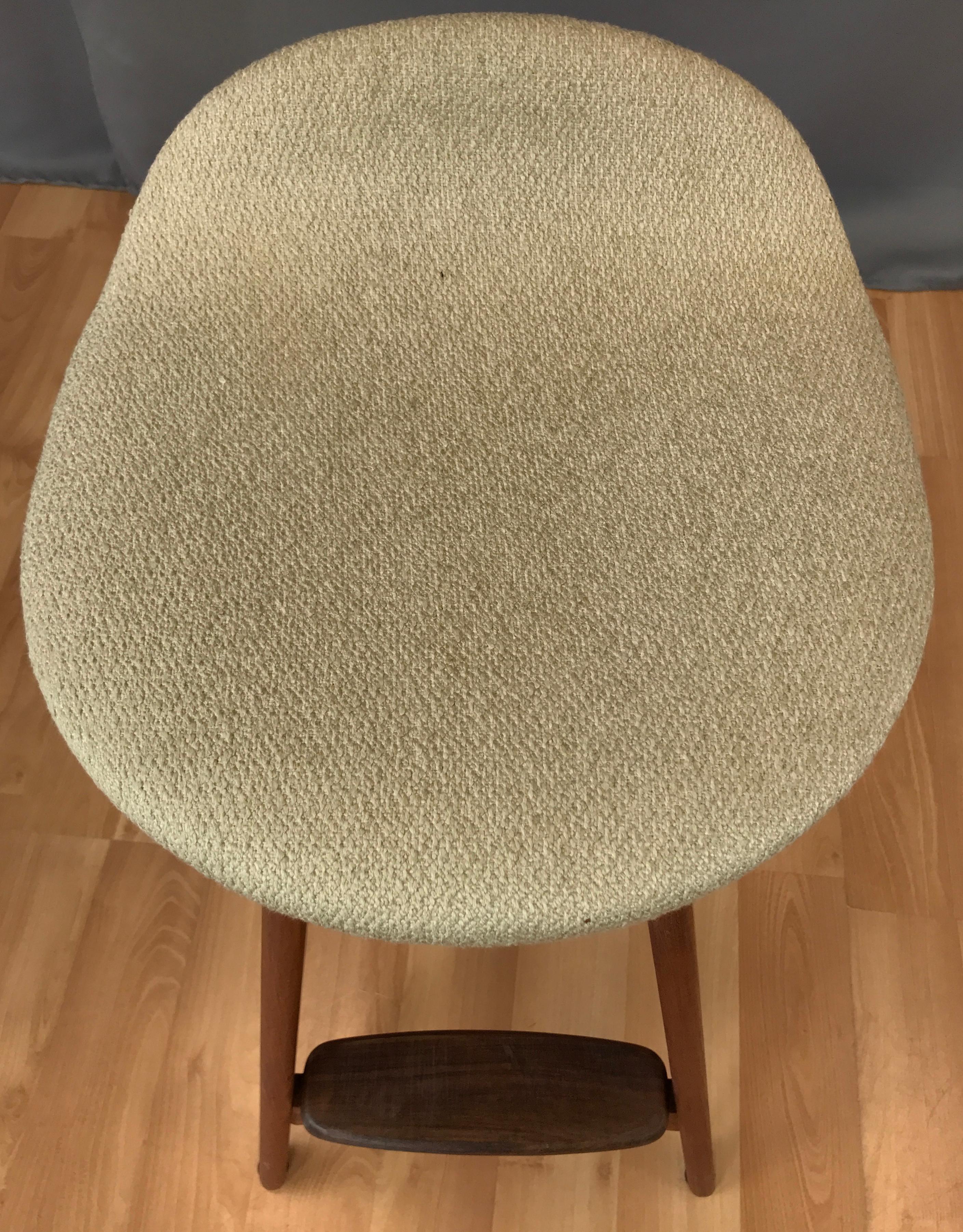 Teak Counter Height Stool Designed by Erick Buck For Sale 1