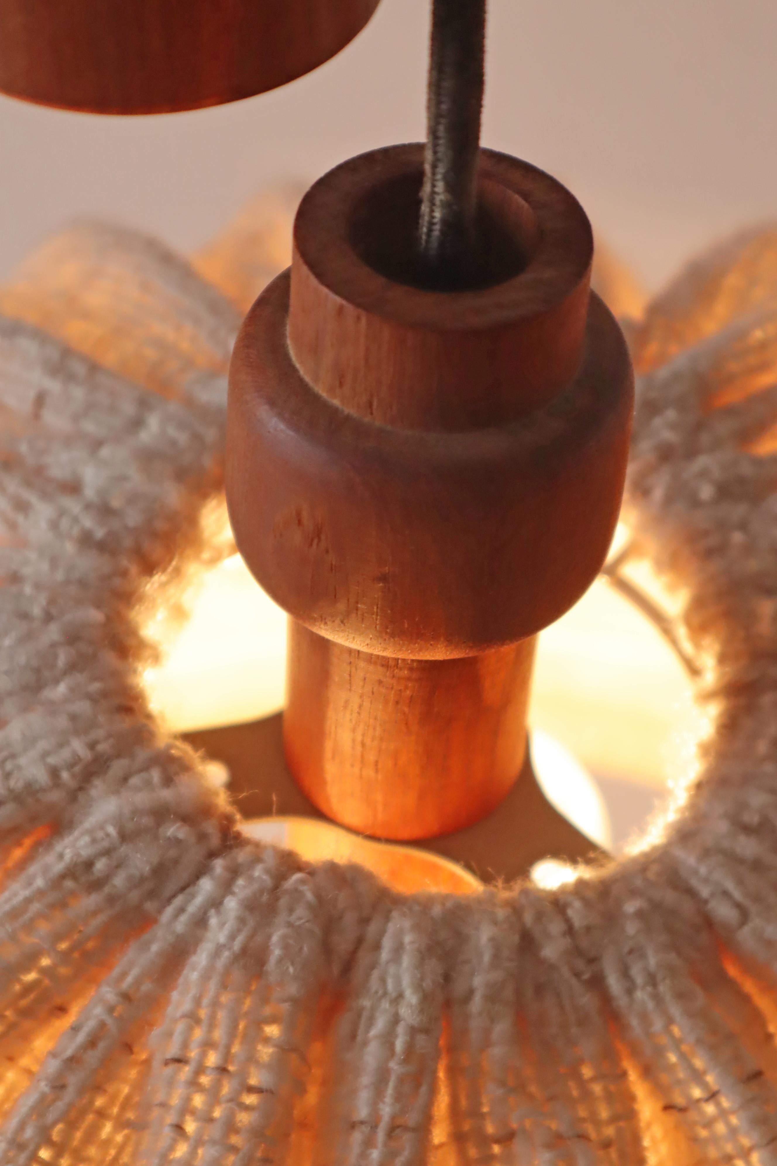 Teak Counterweight Selling Lamp By Domus Denmark 1970s. 2