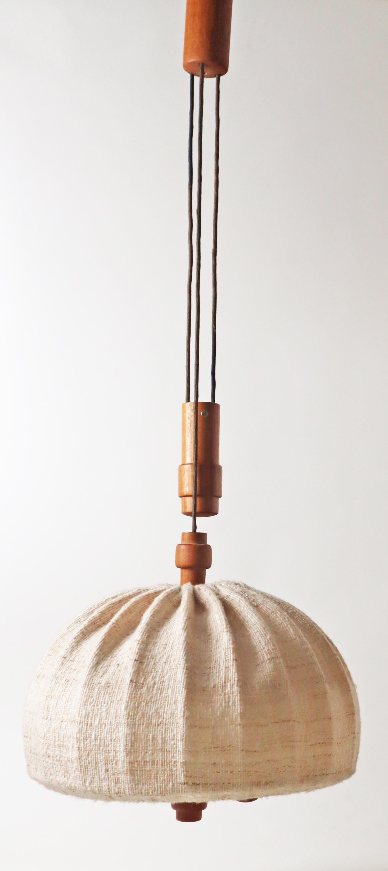 Teak Counterweight Selling Lamp By Domus Denmark 1970s. 10