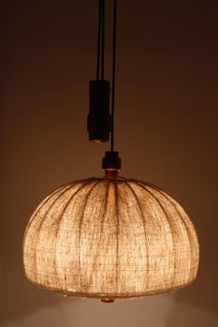 Lampe de vente à contrepoids en teck par Domus Denmark, années 1970.