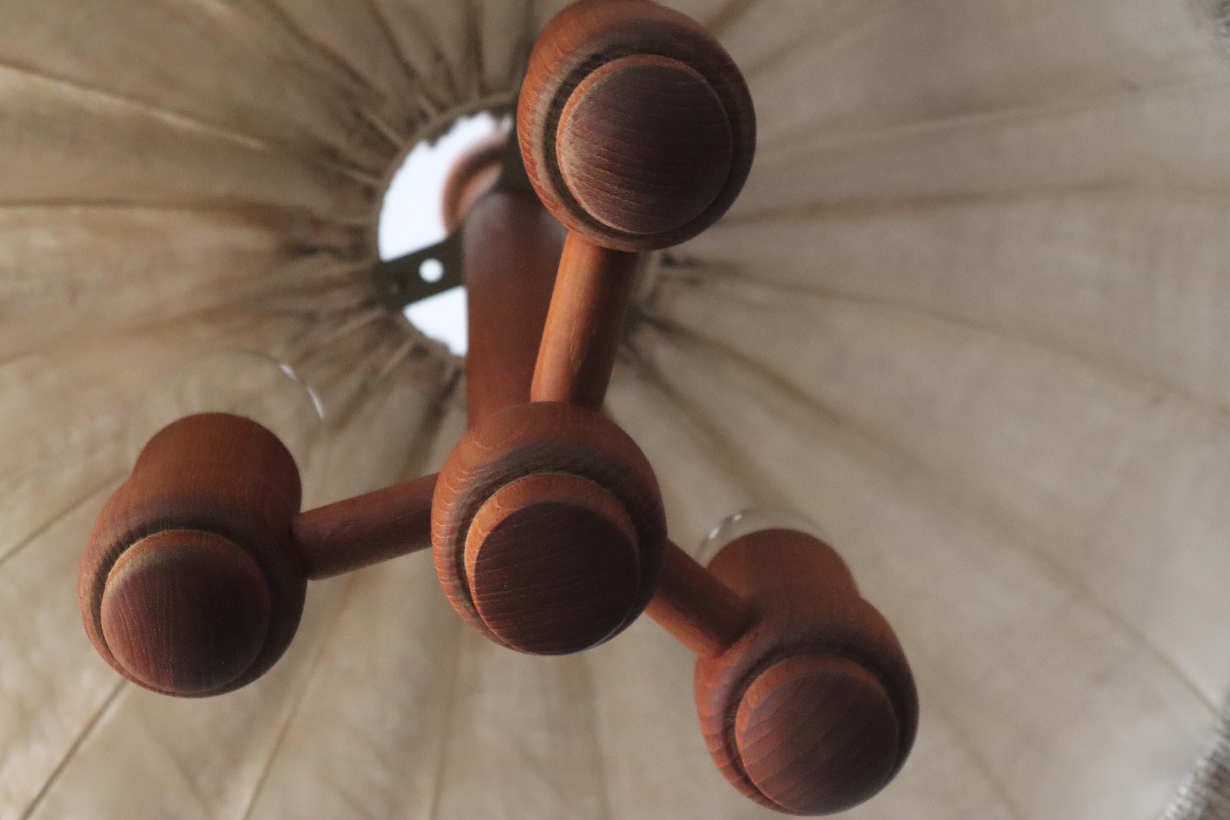 Teak Counterweight Selling Lamp By Domus Denmark 1970s. 12