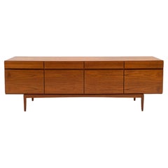 Teak Credenza by Ib Kofod-Larsen for Faarup Møbelfabrik, Model FA66, Original