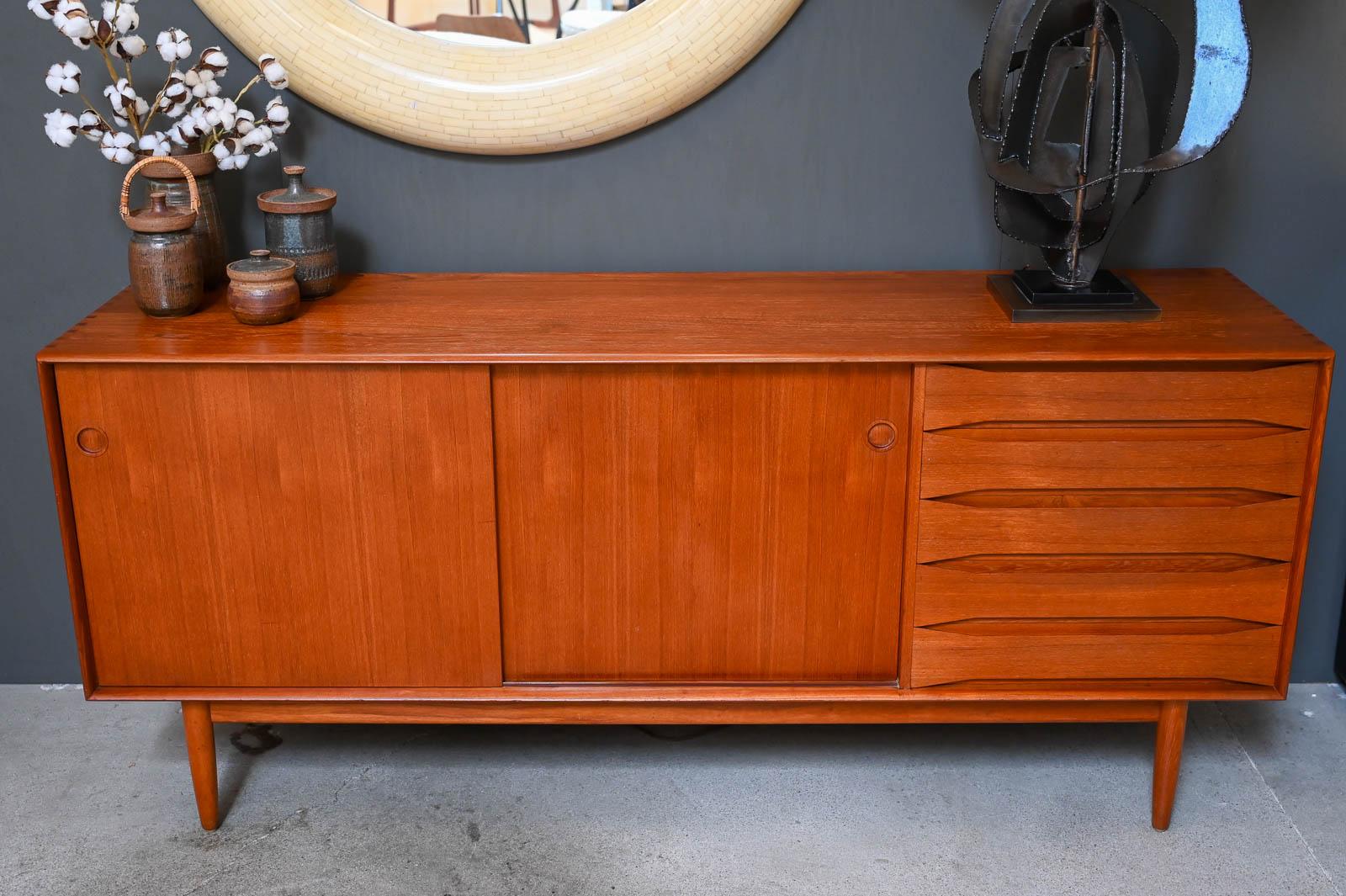 Danish Teak Credenza by Johannes Aasbjerg for Aasbjerg & Ørtoft, ca. 1960