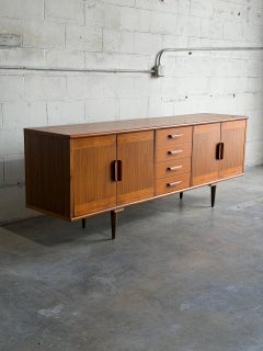 Teak Credenza Sideboard Large Wooden Storage Console Mid-Century Modern 1960s