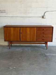 Teak Credenza Sideboard Wooden Storage Cabinet Denmark 1960s
