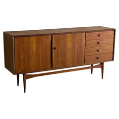 Teak Credenza Sideboard Wooden Storage Cabinet Denmark 1960s