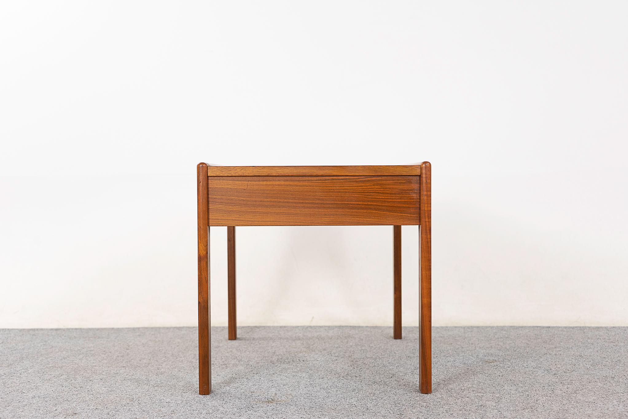 Teak Danish Bedside Table / Side Table For Sale 3
