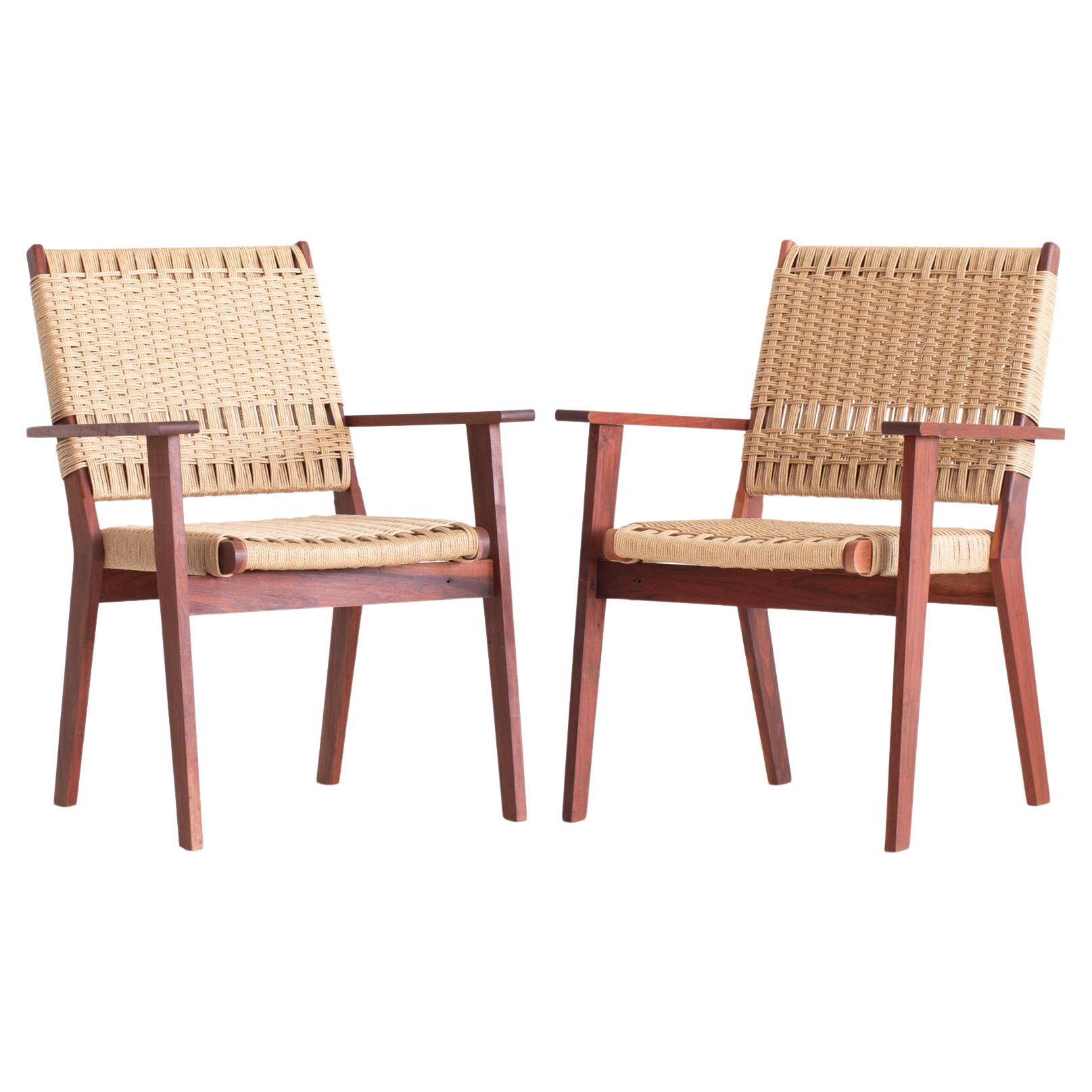 Teak & Danish Cord Lounge Chairs For Sale