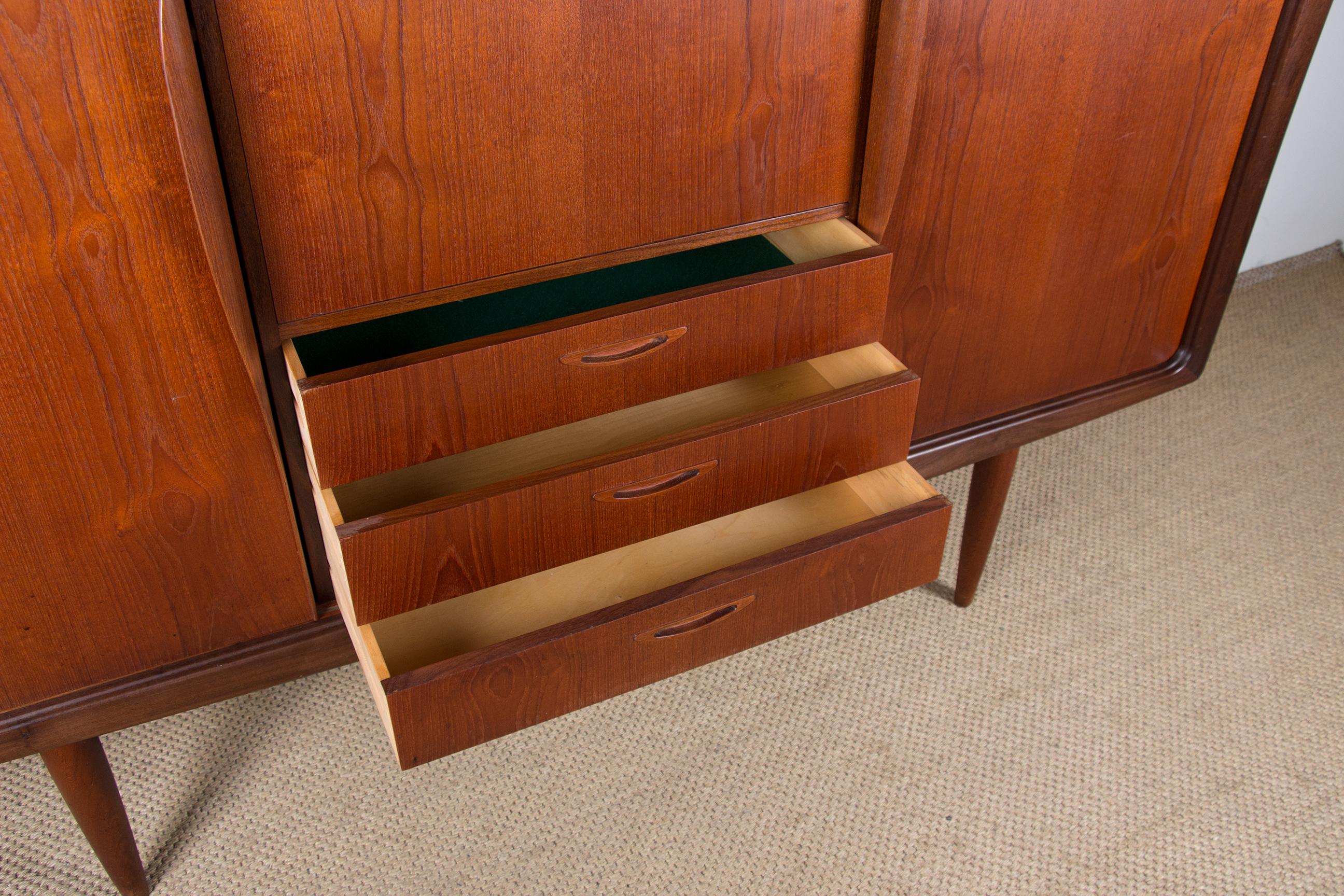 Teak Danish Highboard by Henry Walter Klein for Bramin, 1960 1