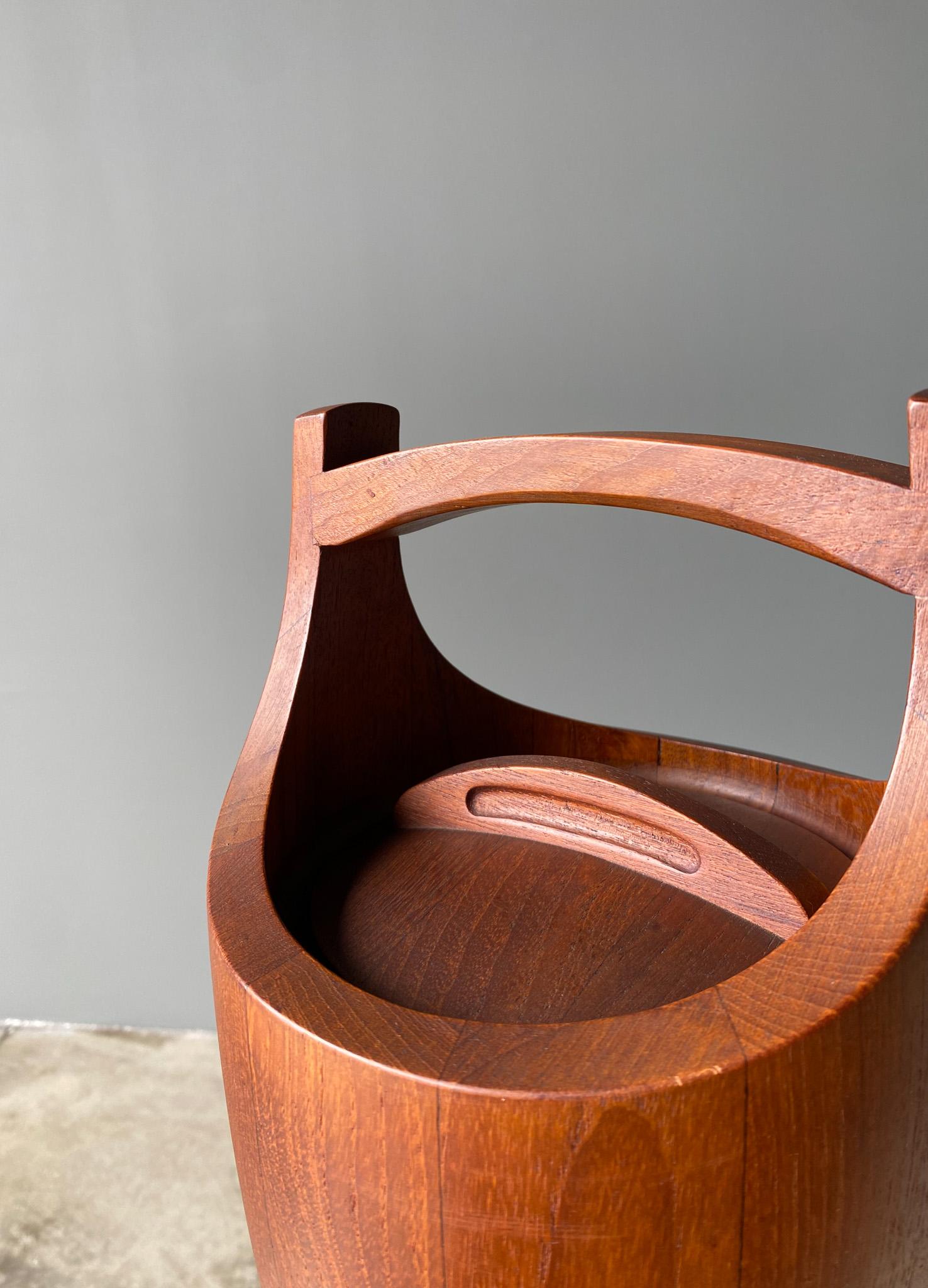 Teak Danish Ice Bucket by Jens H. Quistgaard for Dansk, 1960s 11