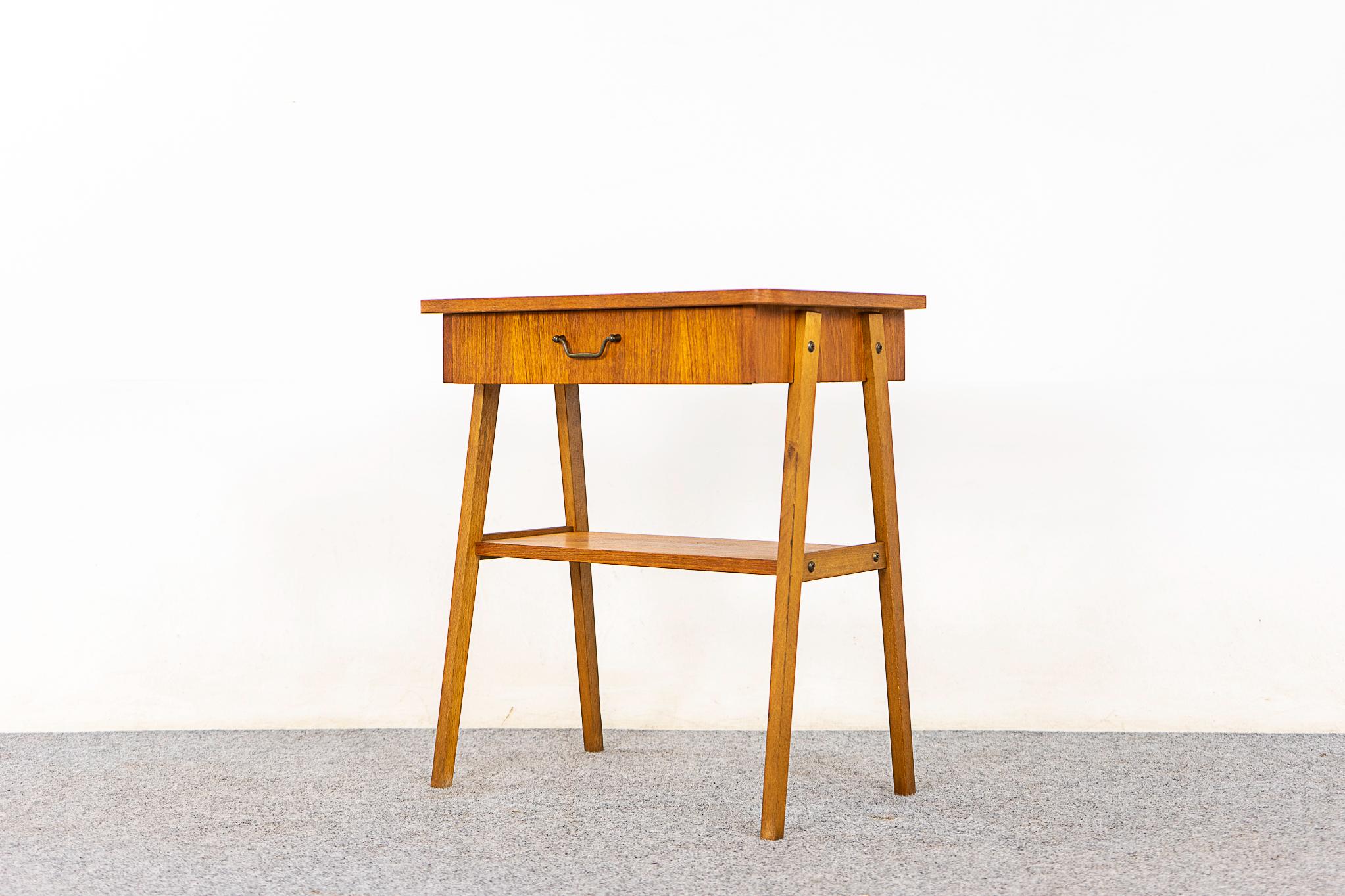 Teak Danish Mid-Century Bedside Table For Sale 2