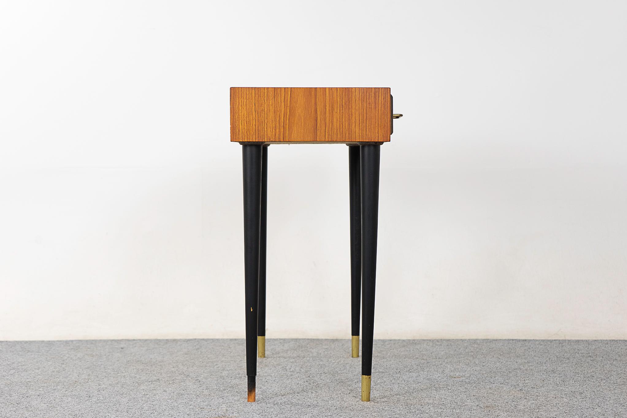 Scandinavian Modern Teak Danish Mid-Century Bedside Table For Sale