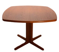 Teak Danish Mid Century Dining Table by Edvard Valentinsen w Leaf, ca. 1960's