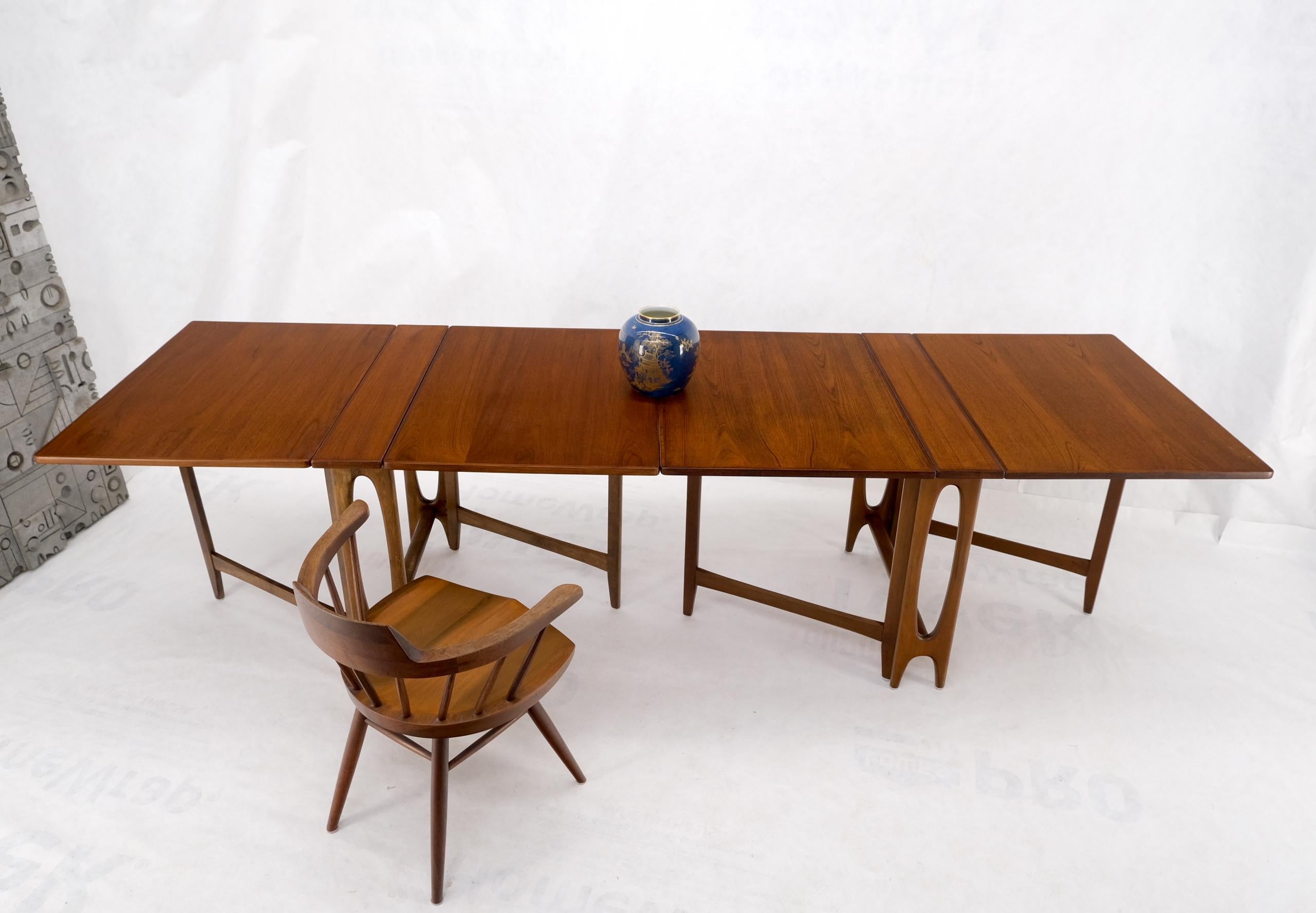 Teak Danish Mid-Century Modern Banquet Dining Gate Leg Maria Table 2pcs MINT! In Excellent Condition For Sale In Rockaway, NJ