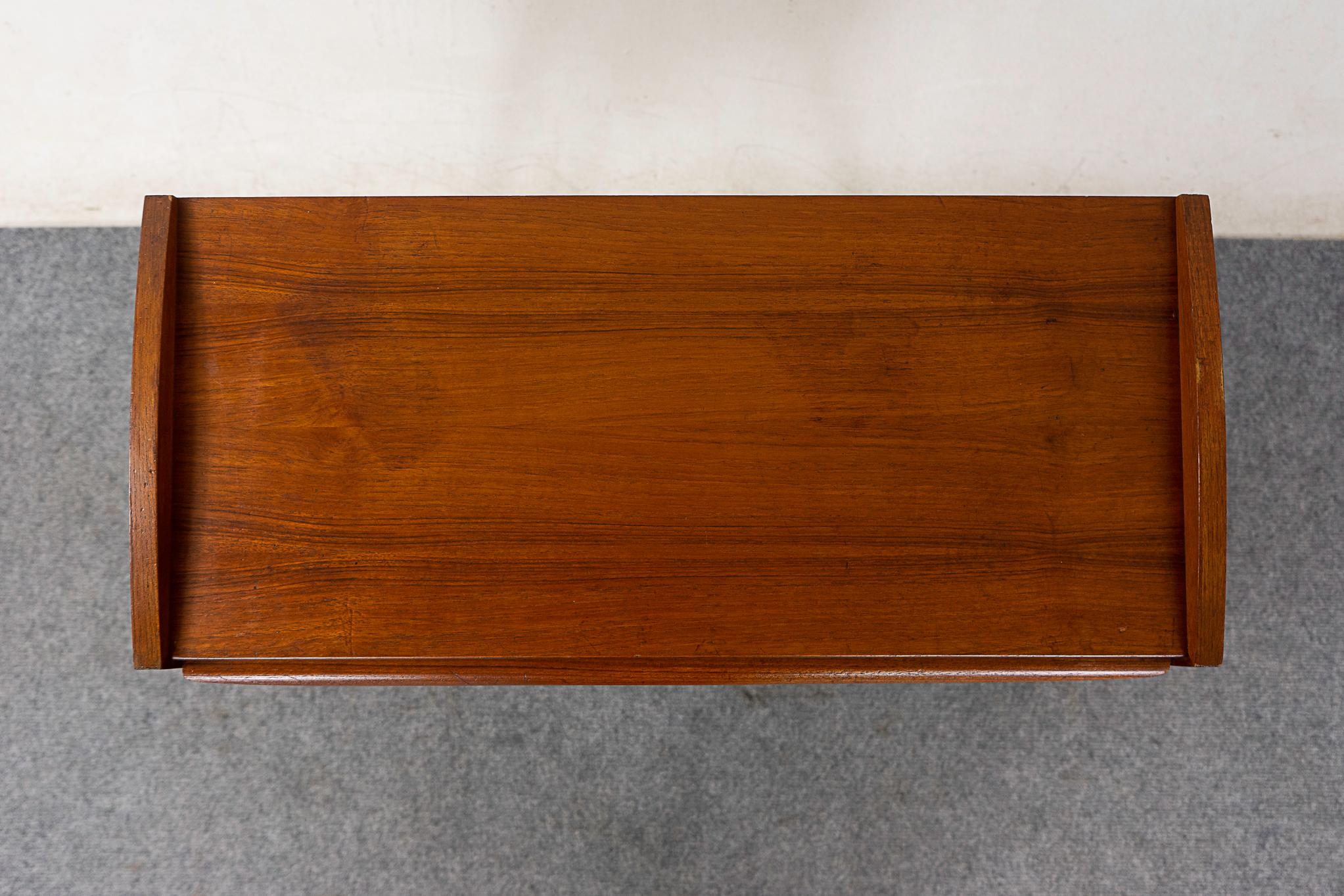 Teak Danish MidCentury Modern Bedside Table For Sale at 1stDibs