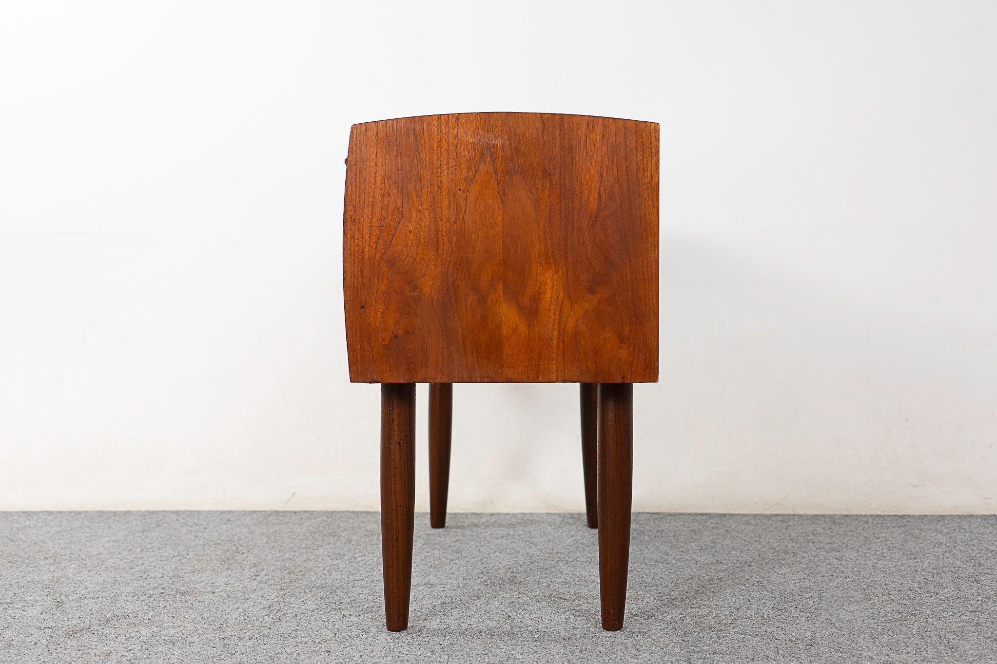Veneer Teak Danish Mid-Century Modern Bedside Table