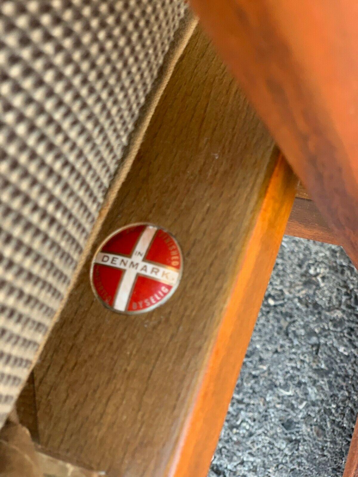Teak Danish Mid-Century Modern lb Kofod Larsen for Selig Lattice Back Sled Sofa 3
