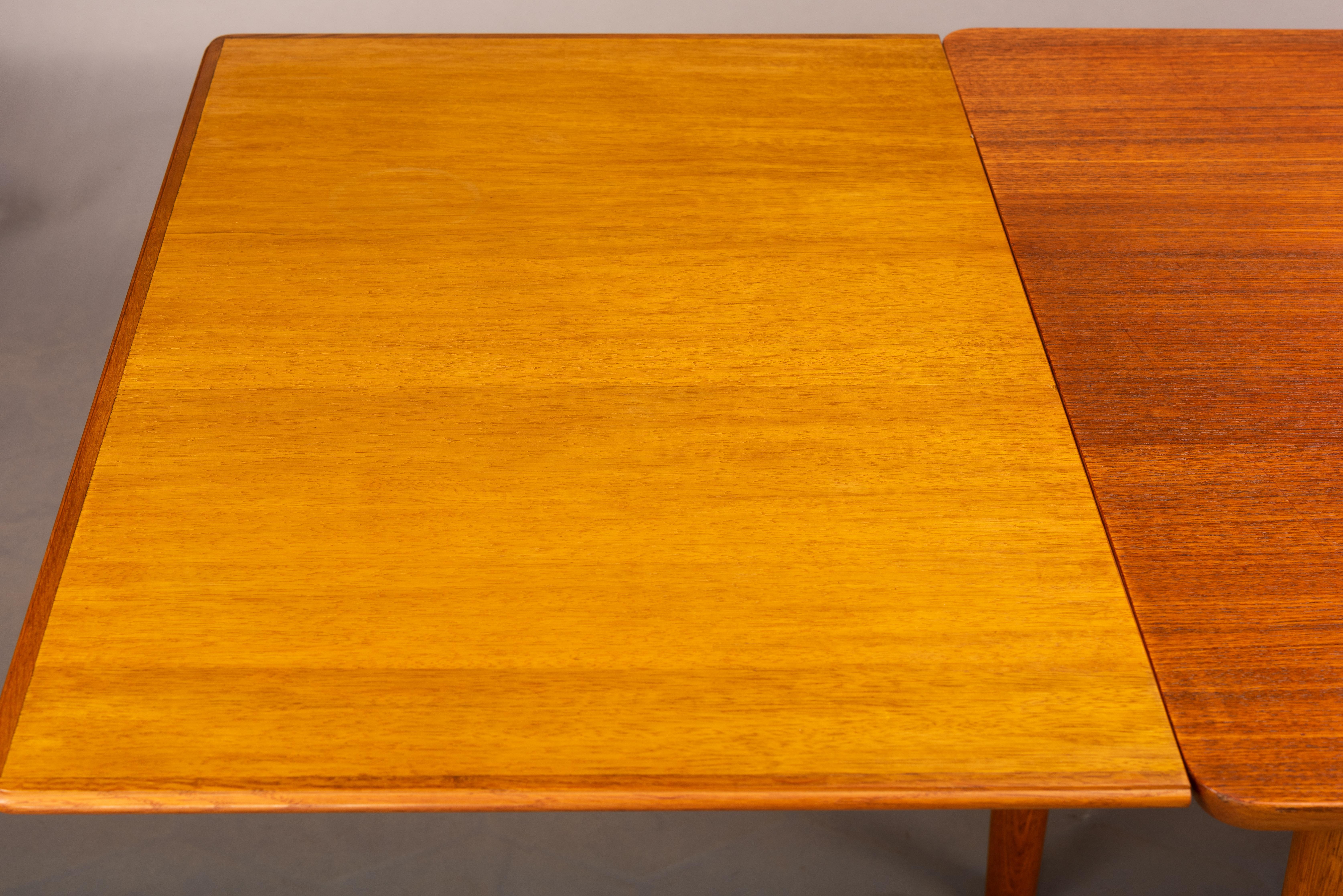 Teak Danish Mid-Century Modern Extendable Dining Table, 1960s For Sale 3