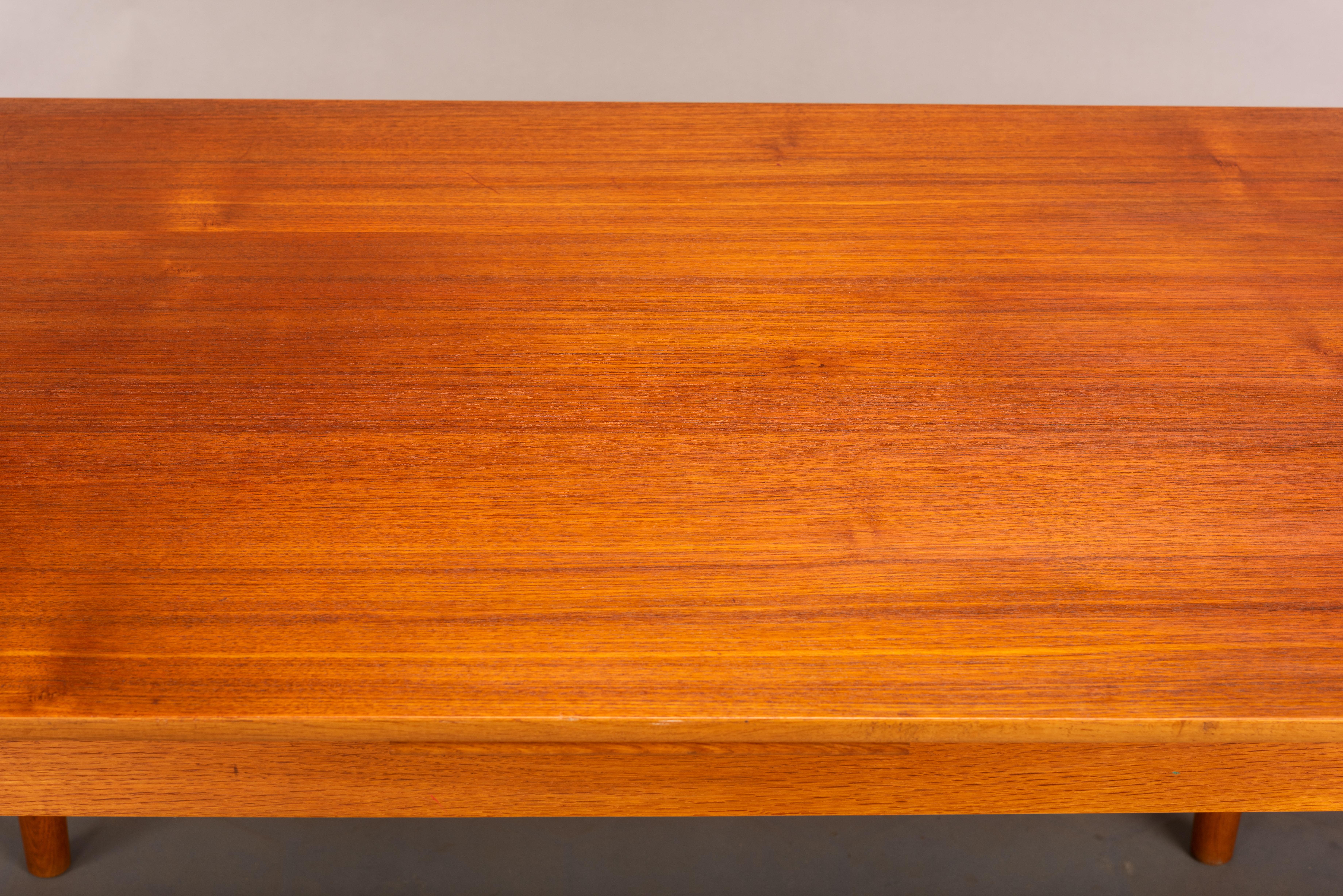 Ausziehbarer dänischer Teakholz-Esstisch, Mid-Century Modern, 1960er Jahre im Angebot 3