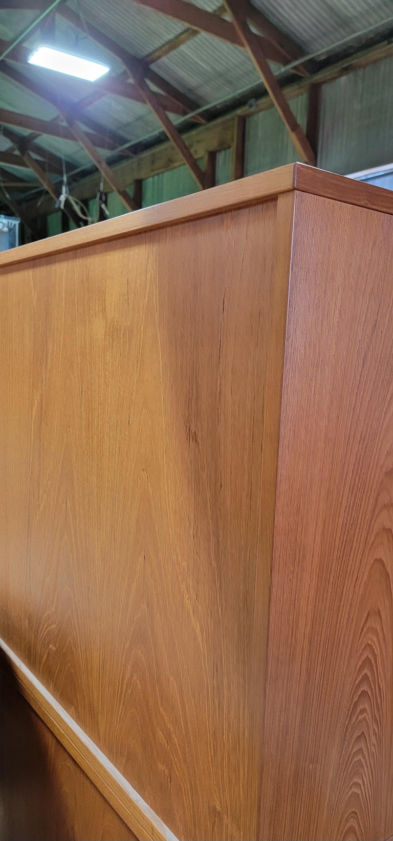 Teak Danish Modern Credenza / China / Display For Sale at 1stDibs