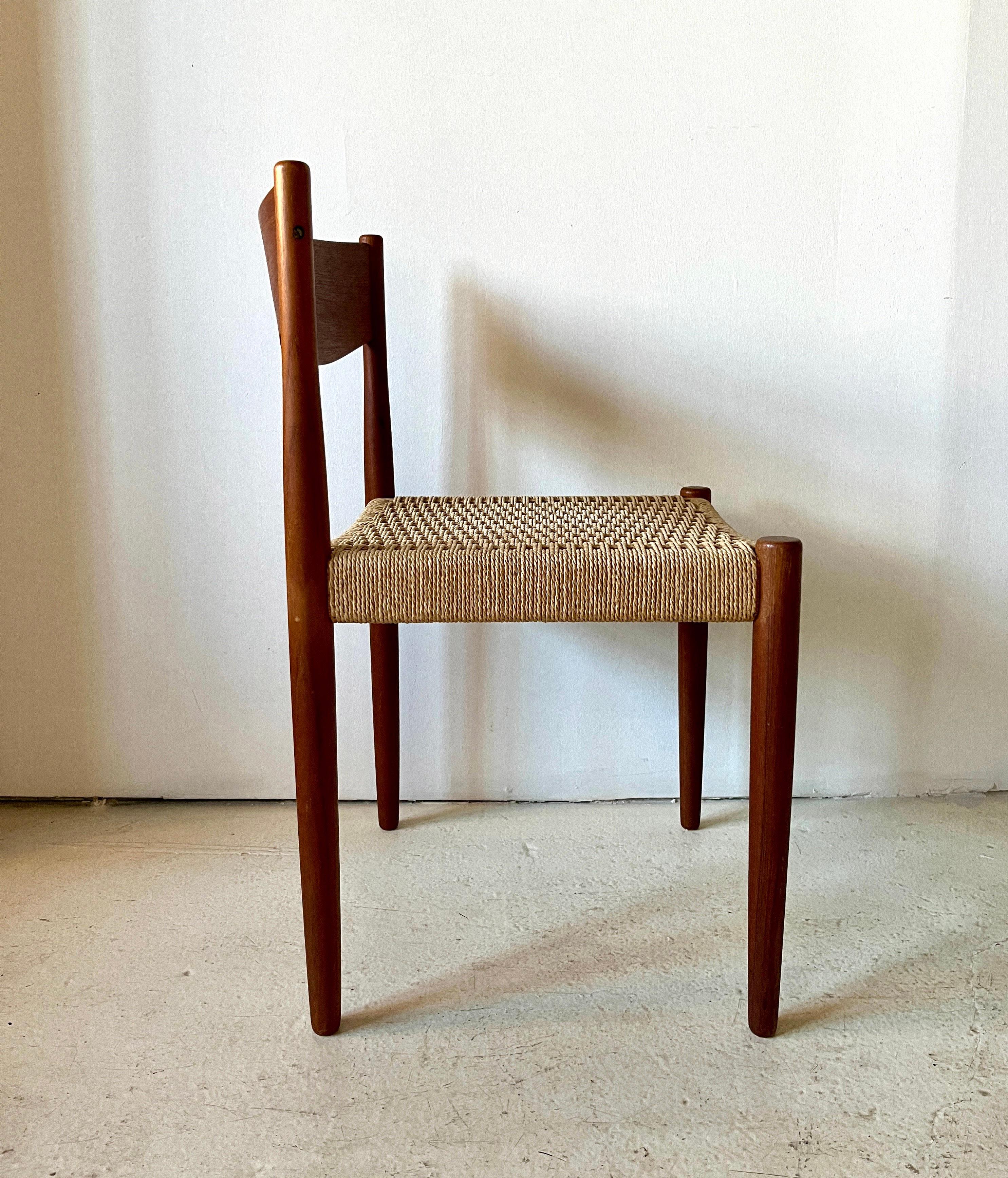 Scandinavian Modern Teak Danish Modern Dining Chair by Poul Volther for Frem Røjle  For Sale