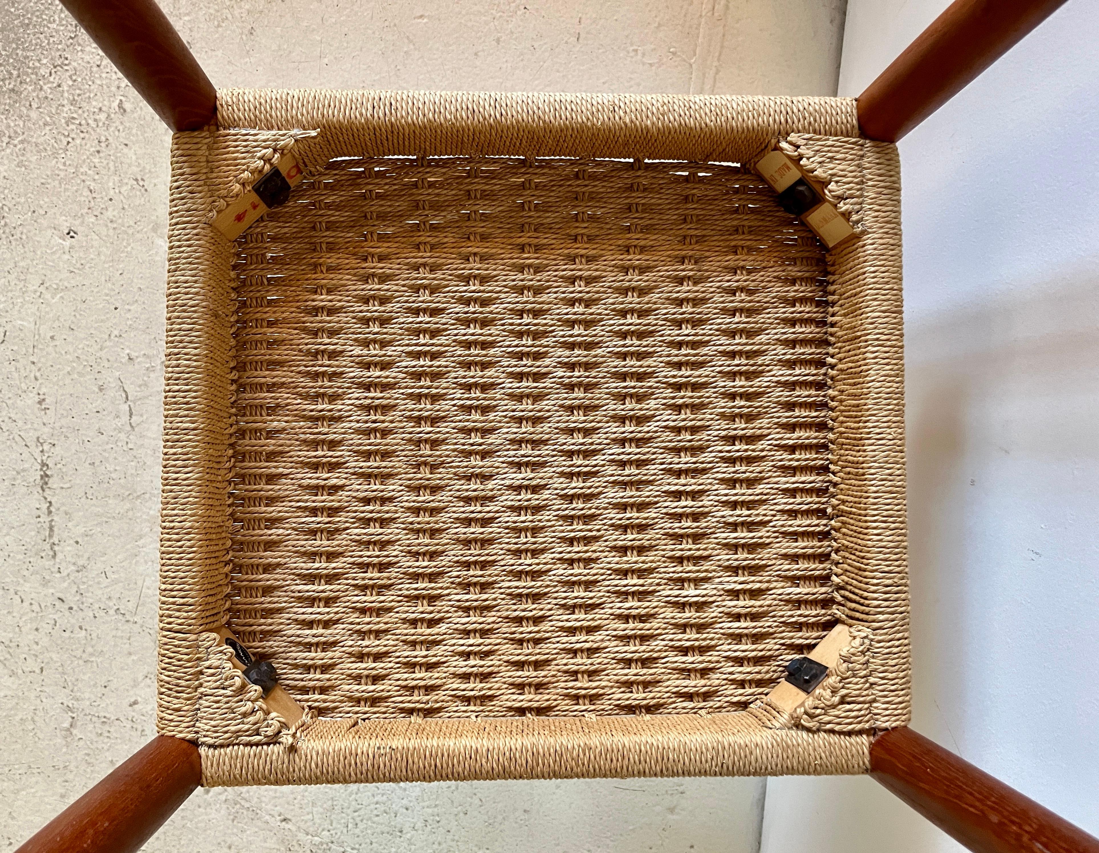 Corde Chaise de salle à manger moderne danoise en teck par Poul Volther pour Frem Røjle  en vente