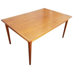 Teak Danish Modern Draw-Leaf Dining Table