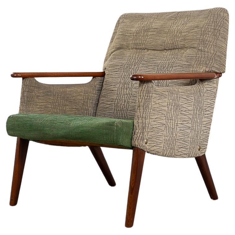 Teak Danish Modern Lounge Chair For Sale