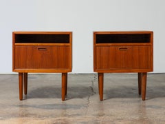 Teak Danish Modern Nightstands End Tables Made by Falster Møbelfabrik